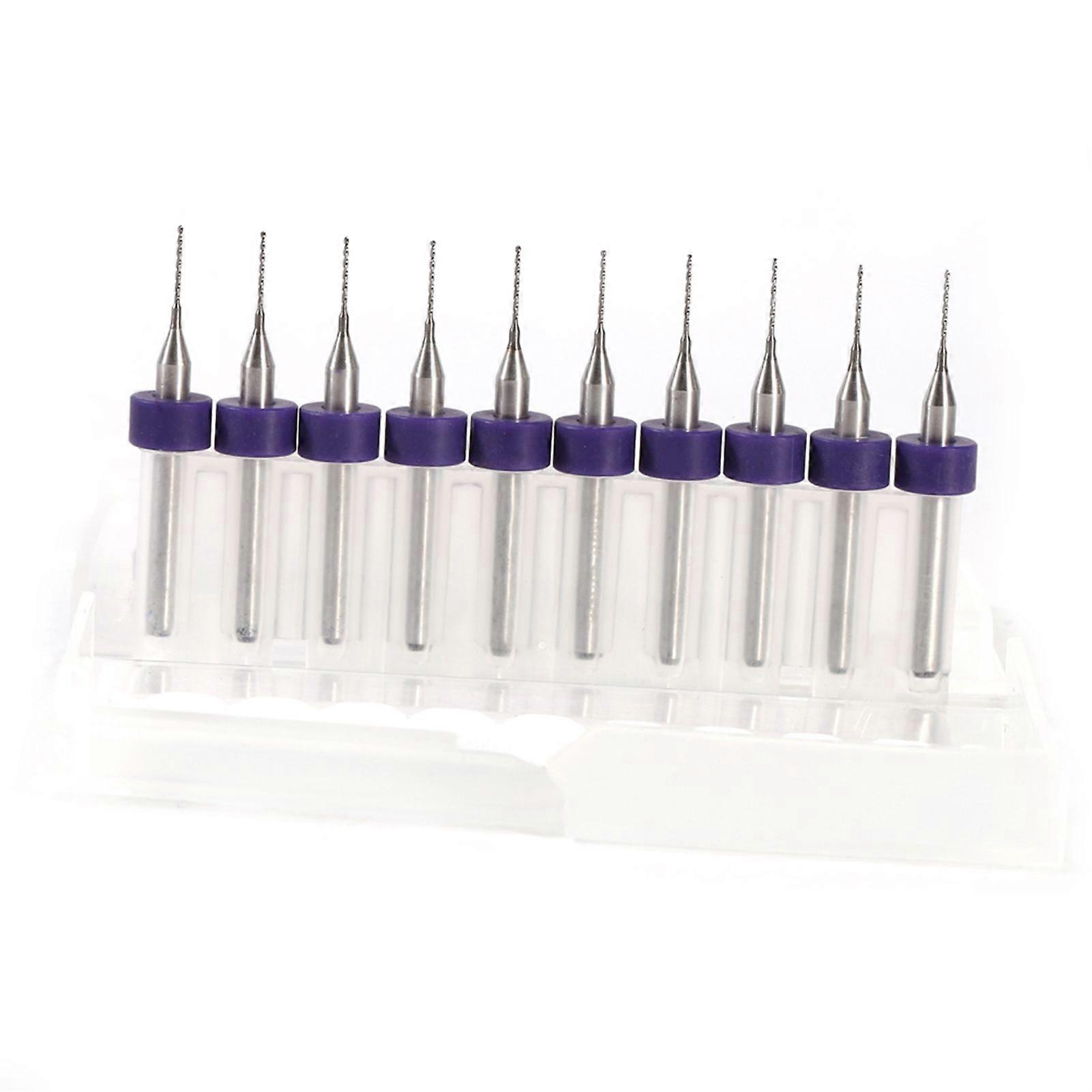 10Pcs PCB Print Circuit Board Carbide Micro Drill Bits Tool Drilling Holes (0.5mm)