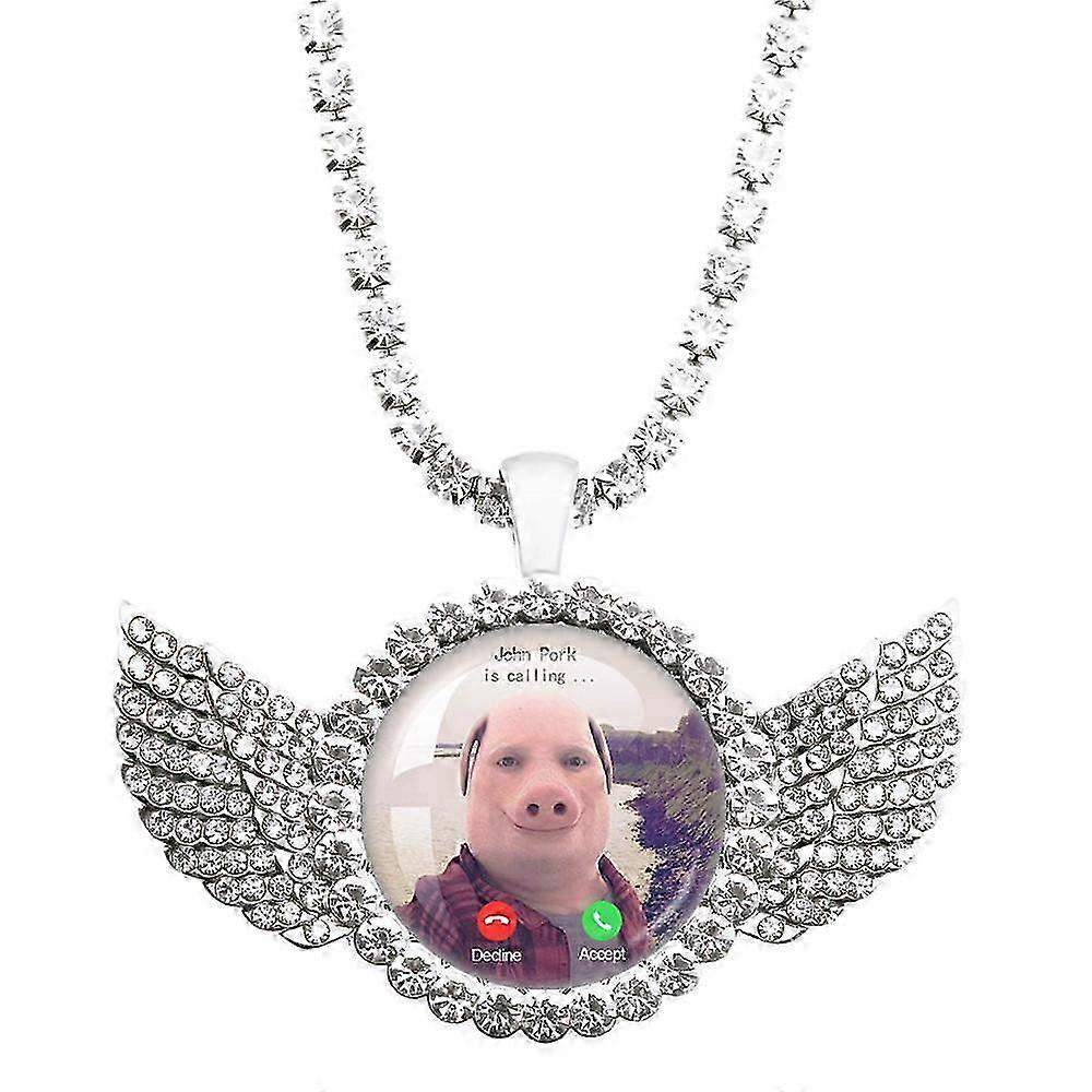 John Pork Is Calling Answer Call Phone Funny Pig Lover Graphic The Moonnecklace