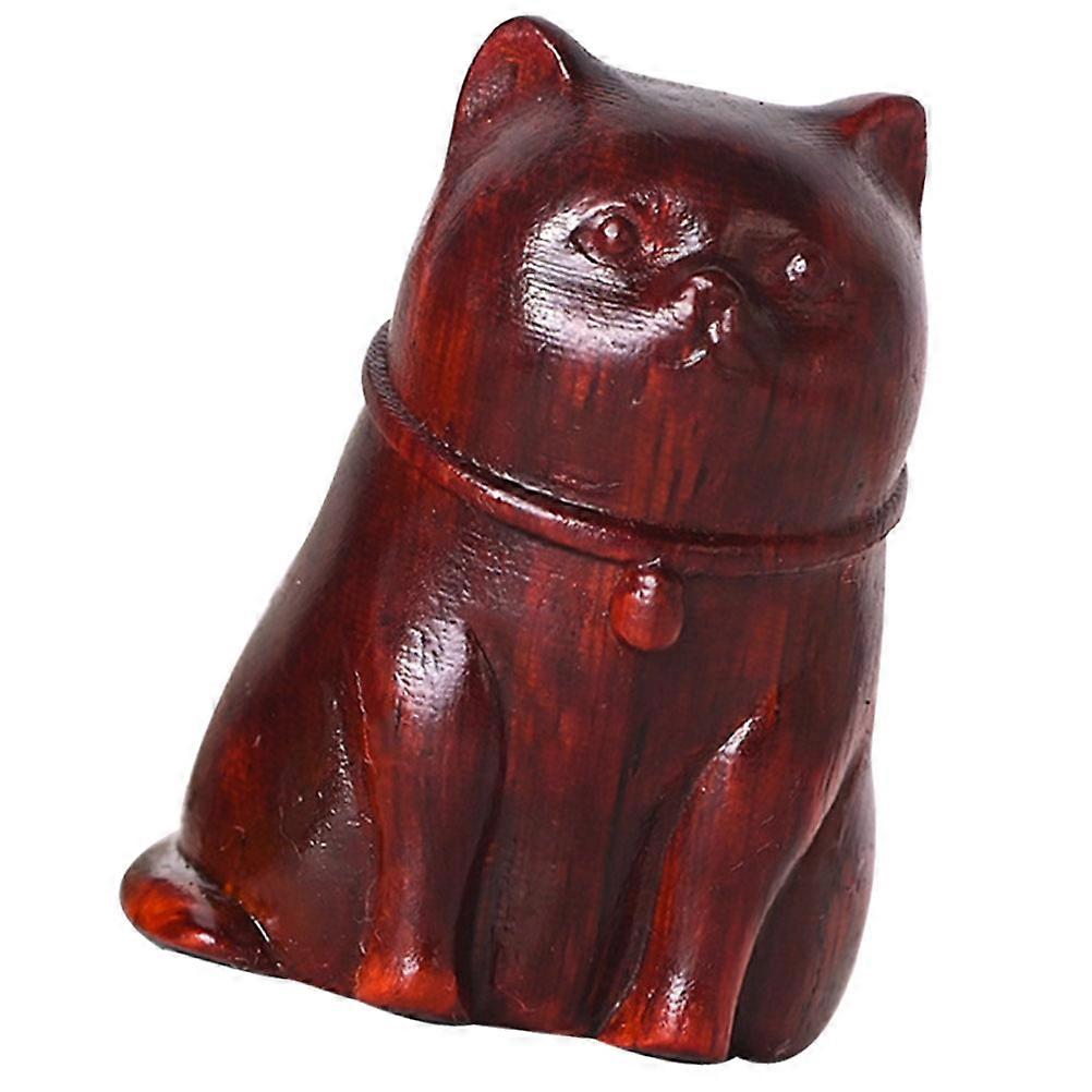 Dark Red Wooden Cat Hanging Decor for Decorative Craft