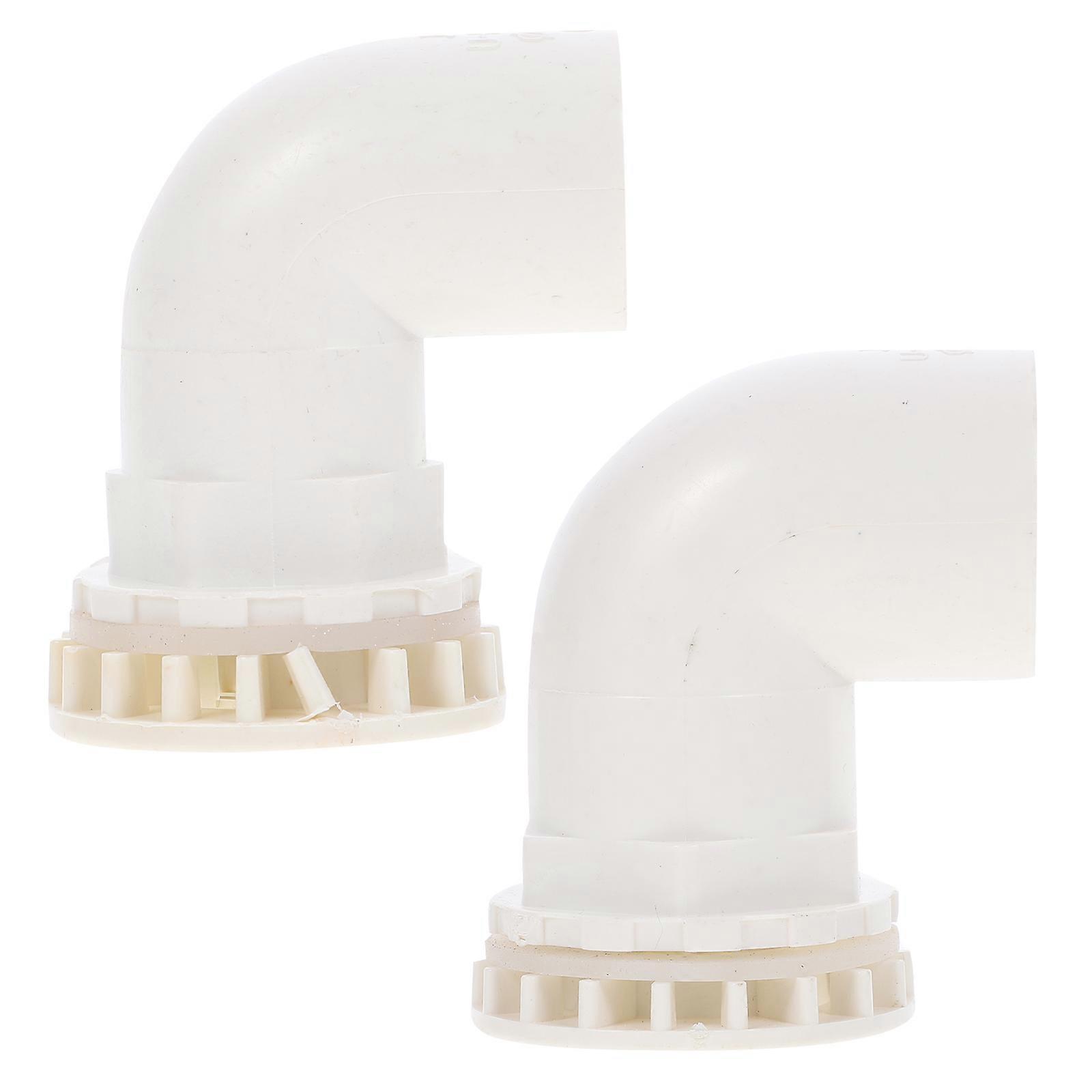 PVC Fish Tank Connector Elbow for Easy Installation 4Pcs White Tubes