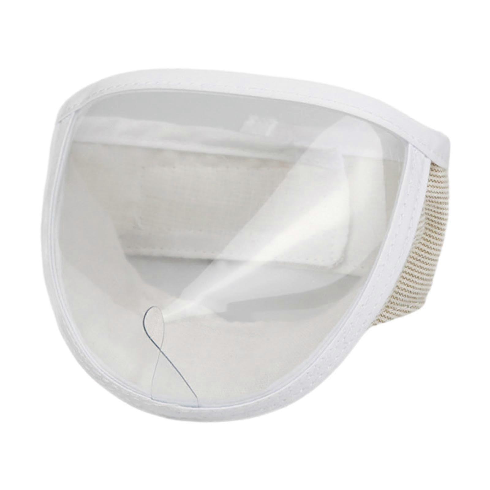 Cat Muzzle For Grooming Transparent AntiLicking Reusable Face Guard Size M Kitten Bathing Ear Cleaning