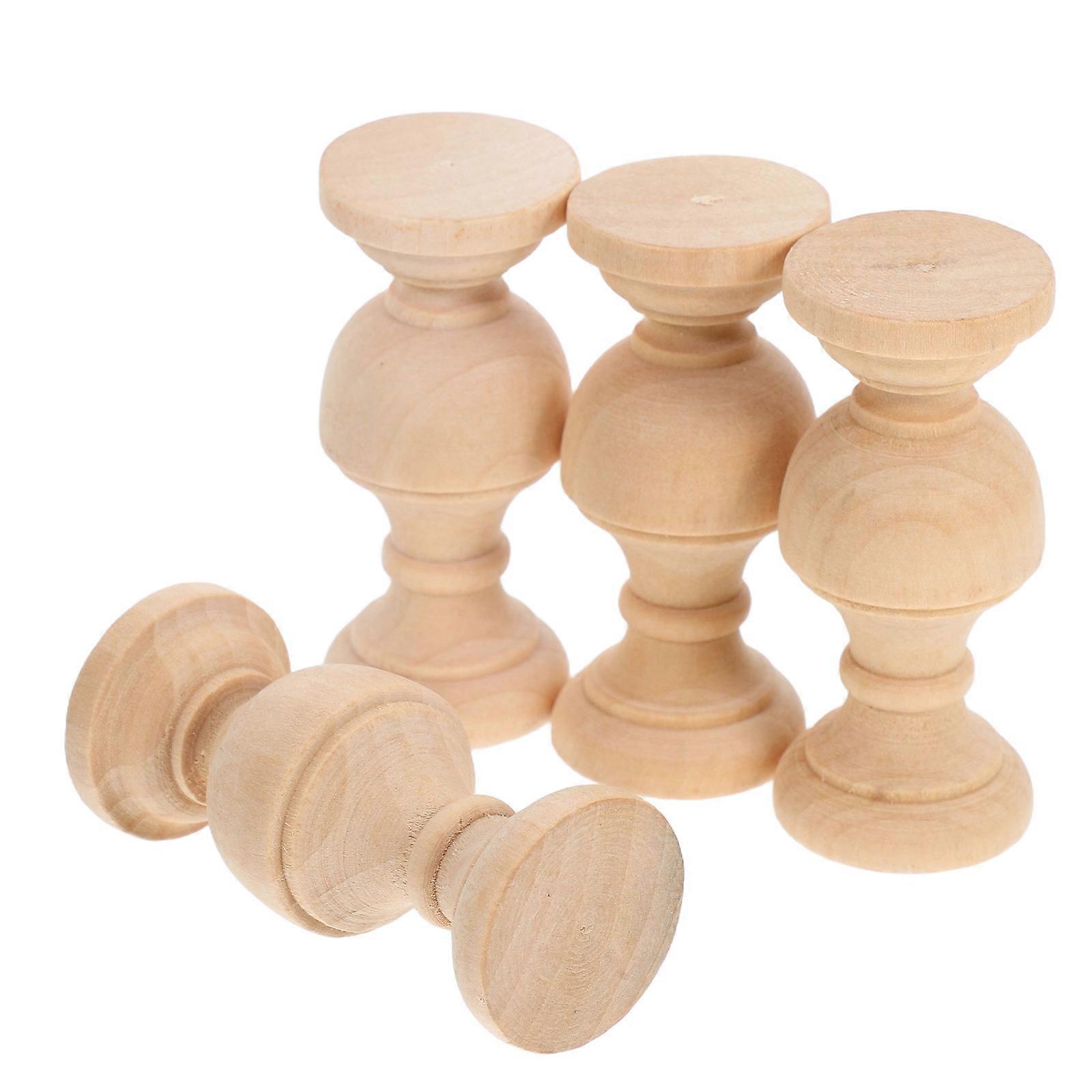 Decorative Solid Wood Balusters for Home Decor 20Pcs Arch Bridge Style