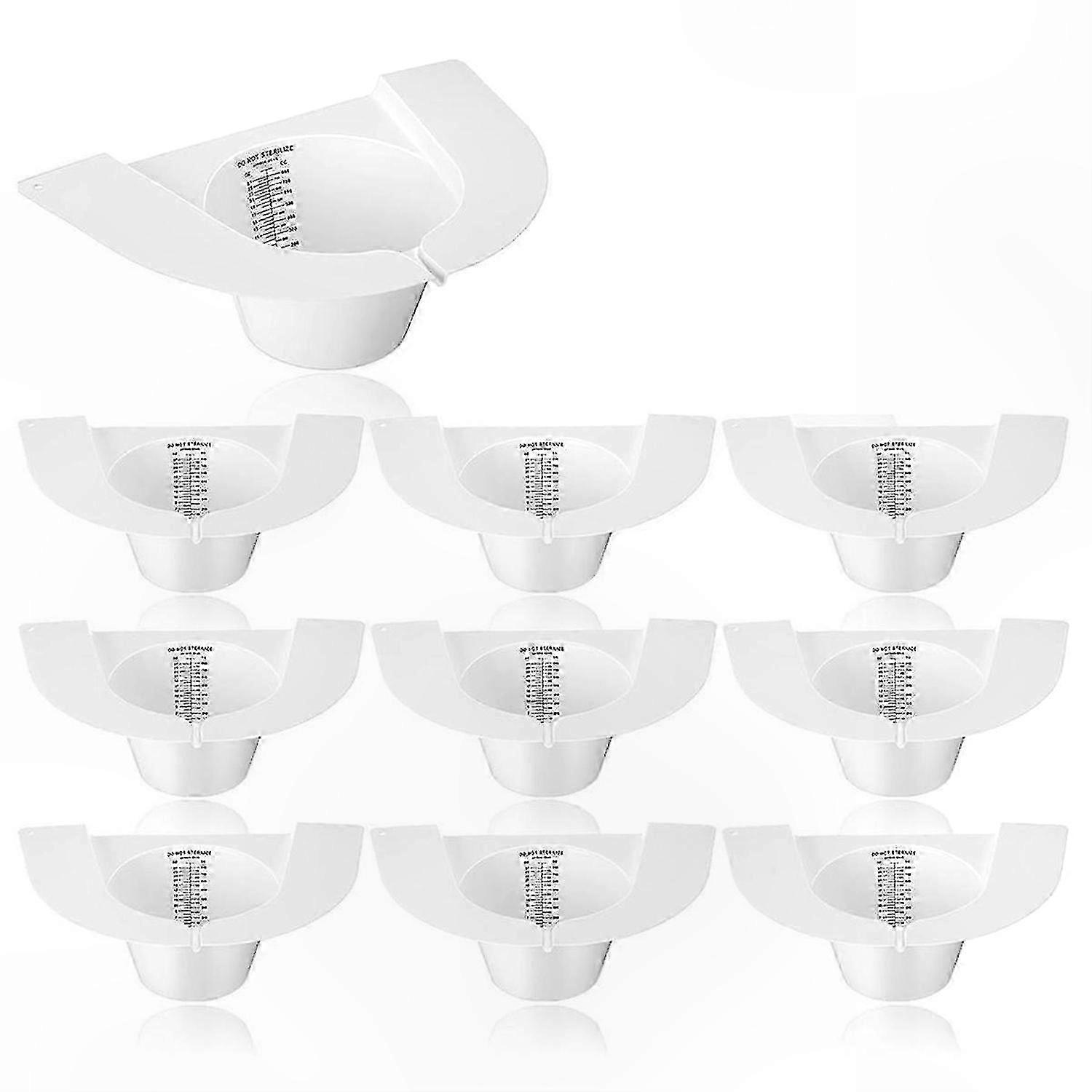 10-Pack Toilet-Mounted Urine Collection Hats for Specimen Sampling