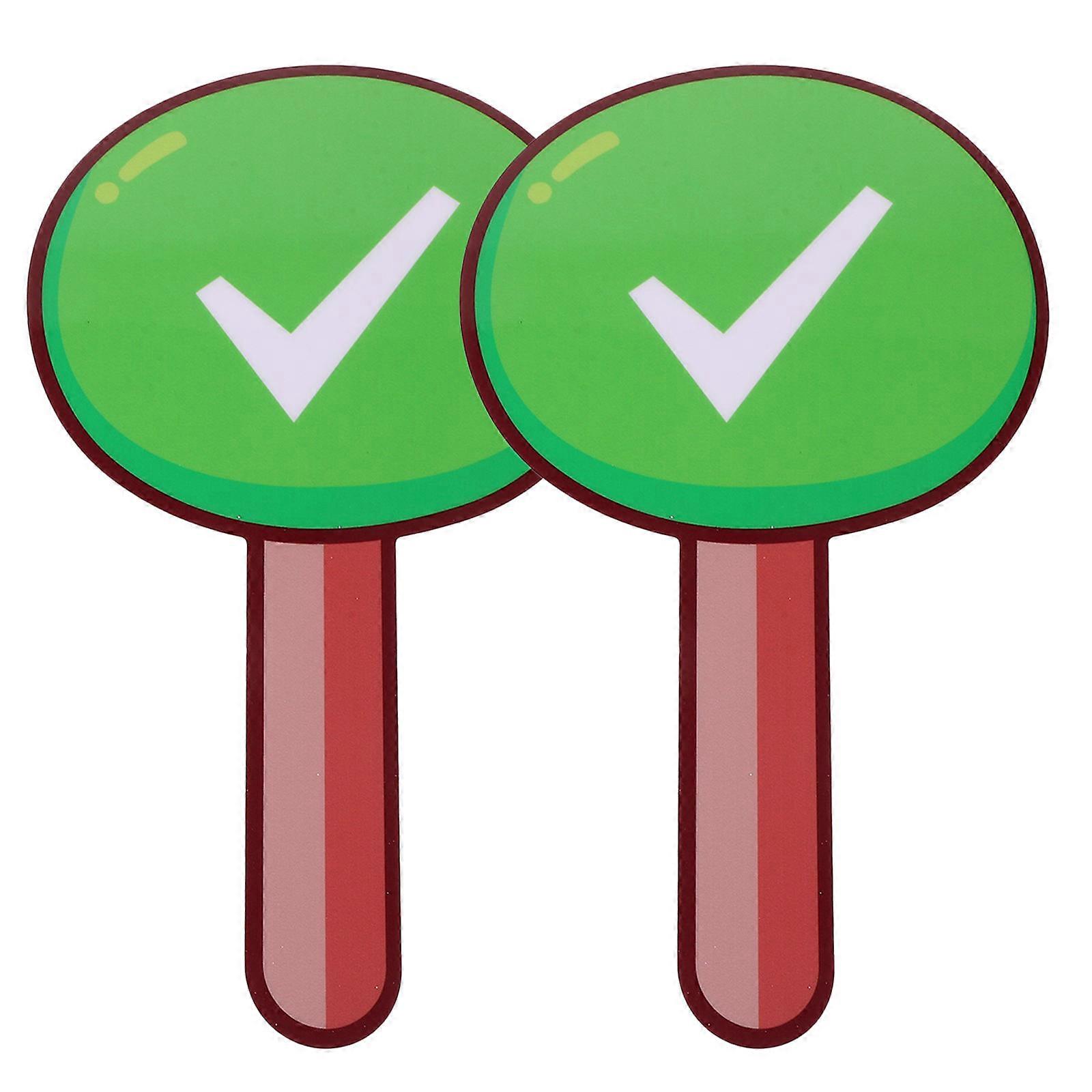 Vote Paddle Game Judging Paddle for Classroom Answer Board 2Pcs
