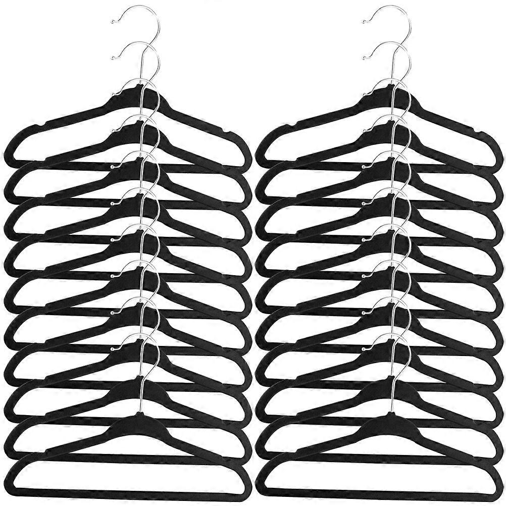 Infant Hangers 40Pcs Contoured Shoulder Line Clothes Hanger Ideal For Closet Organization In Black Material