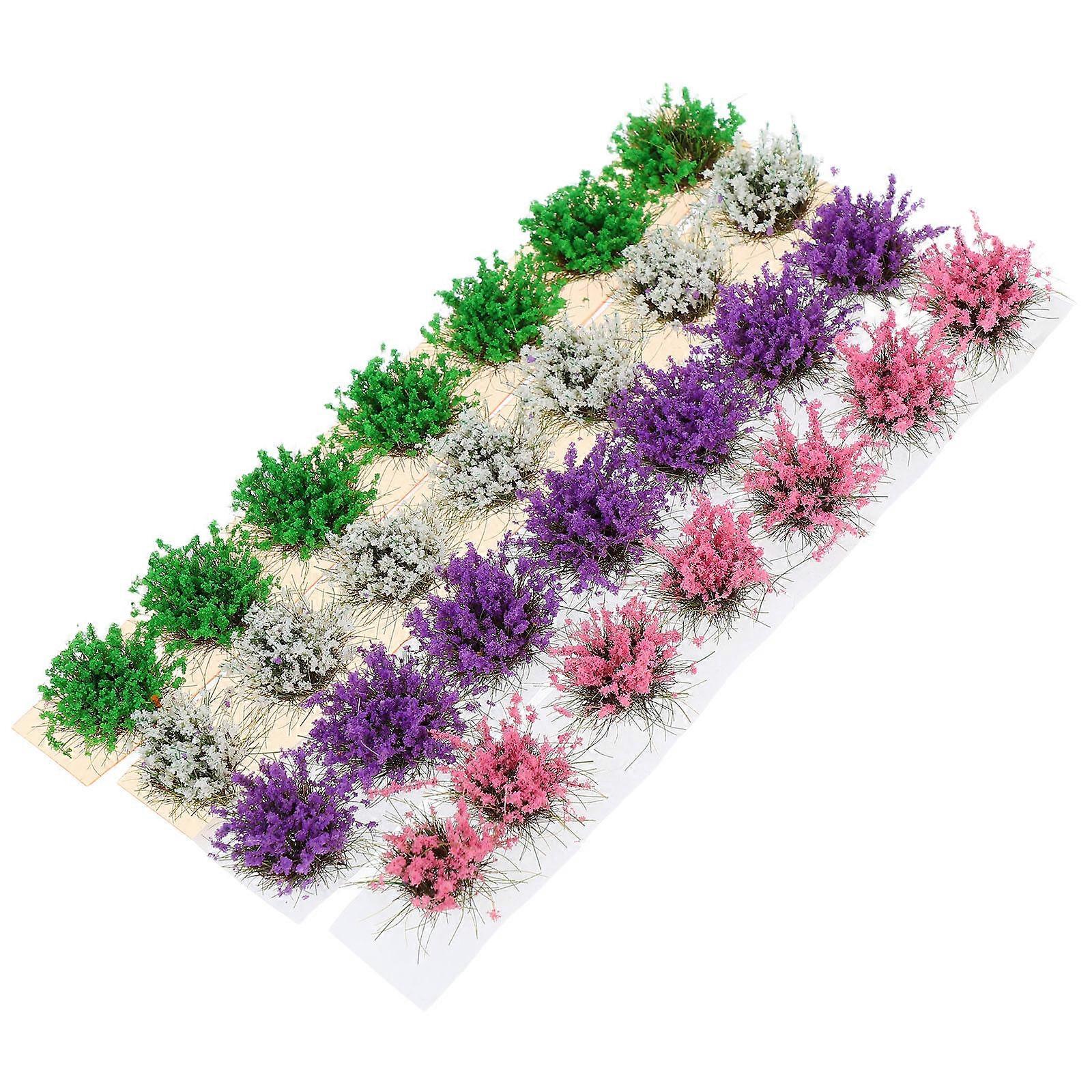 Miniature Artificial Grass for Sand Table Featuring 140Pcs for Dollhouse Decor