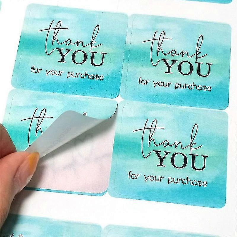 2X 4cm Blue Pink Ins Square Sticker Gift Box Label