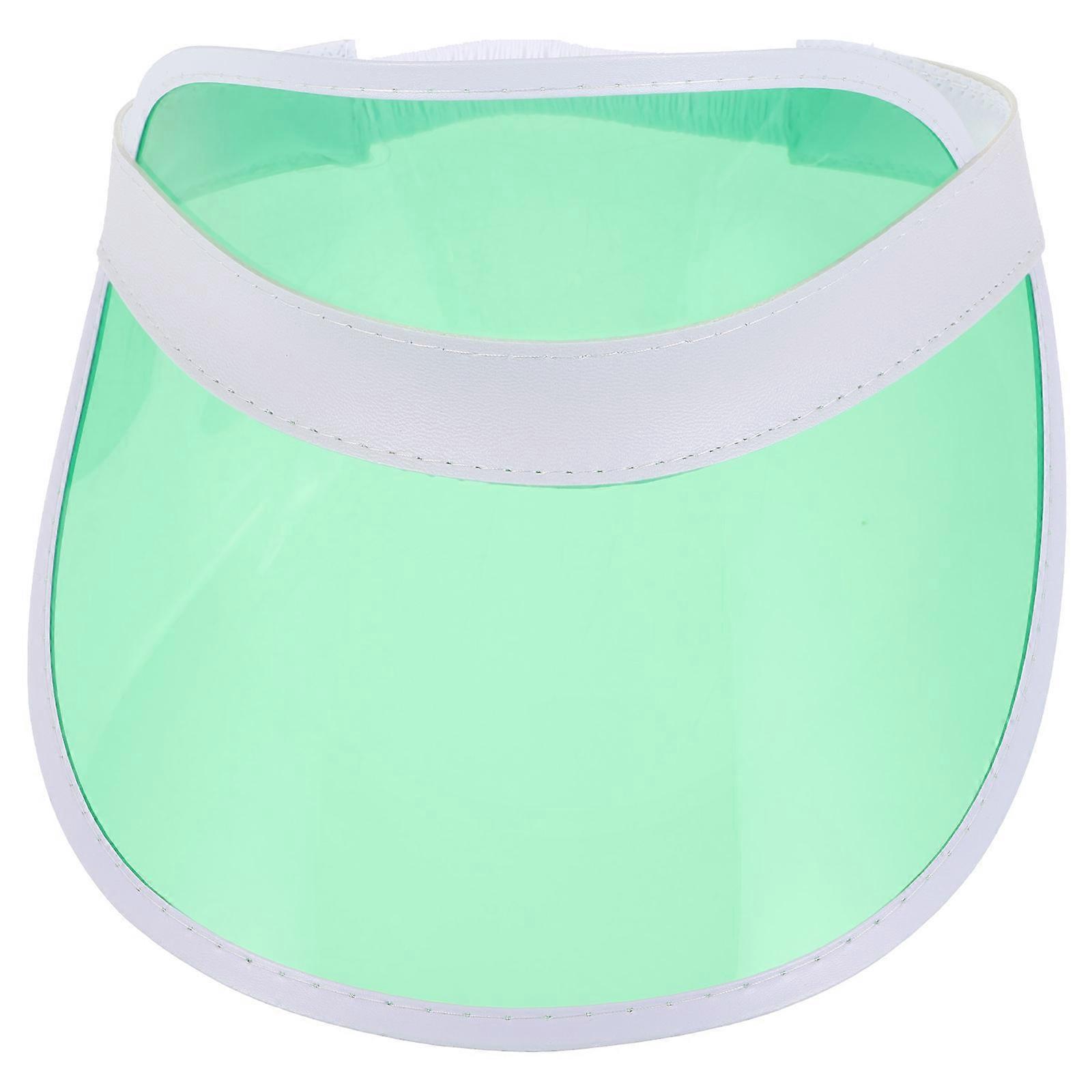 Green Sun Visor Hat Plastic Wide Brim Sun Protection Hat 3Pcs Set