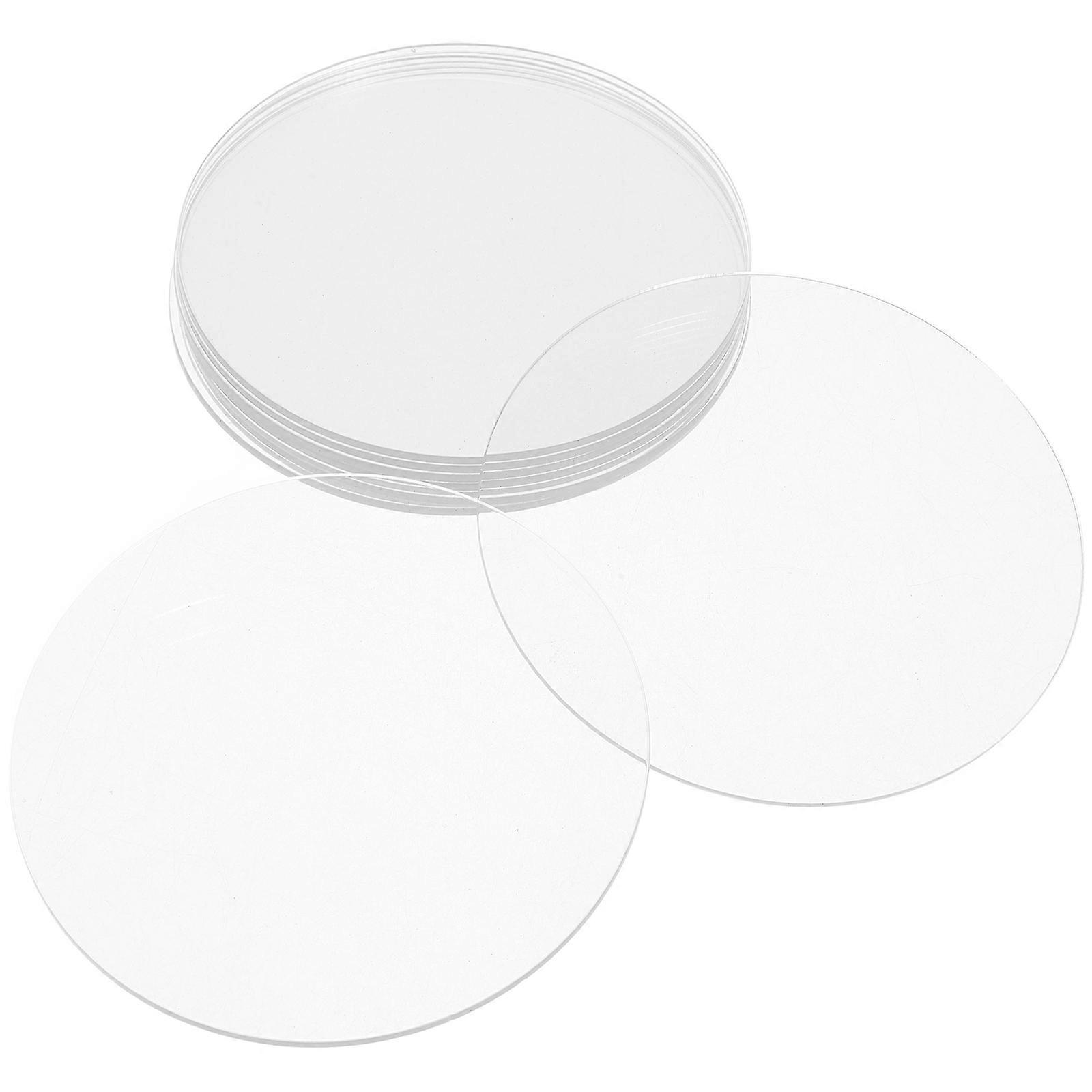 Acrylic Circles for Crafting 20Pcs Clear Transparent Round Plastic Sheets