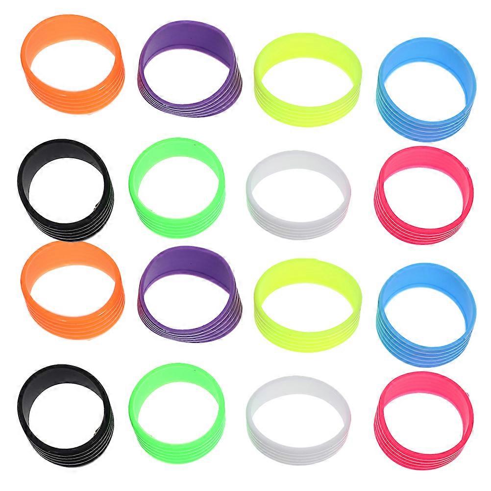 80 Pcs Wear Resistant Racket Grip Rings For Fishing Rod And Bike Handlebar Round Shape Silicone Material