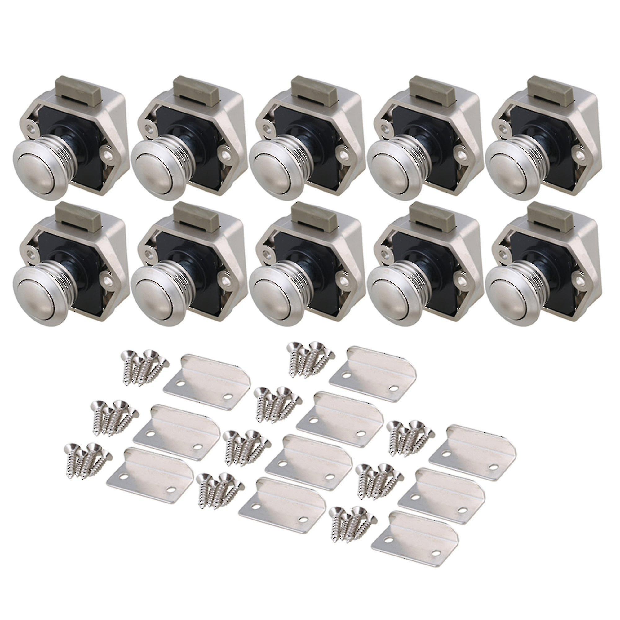 10pcs Push Button Cabinet Latch For Rv Camper Motorhome Caravan Doors