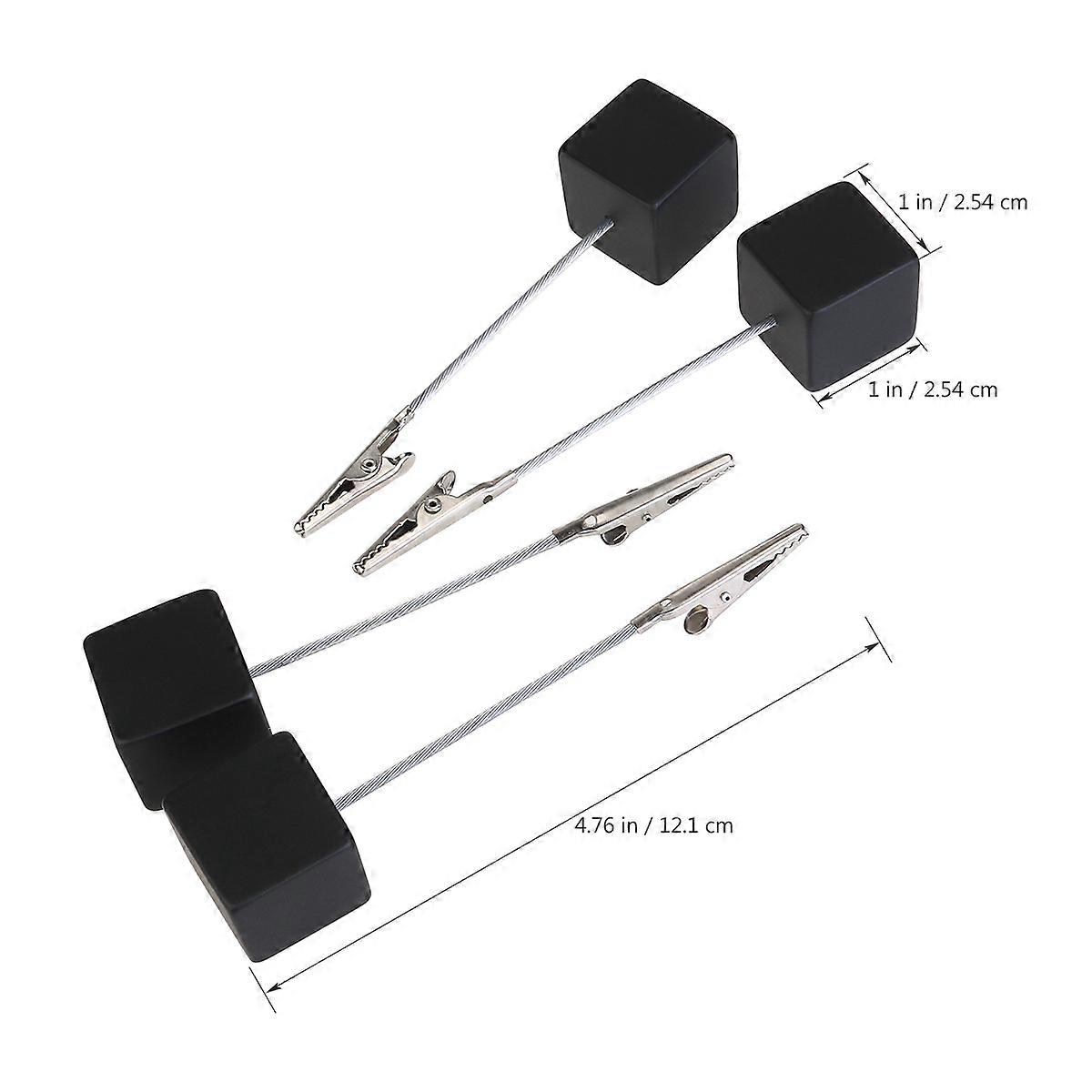 Memo Holder Cube Base Photo Clip for Clipping Paper 2Pcs Black