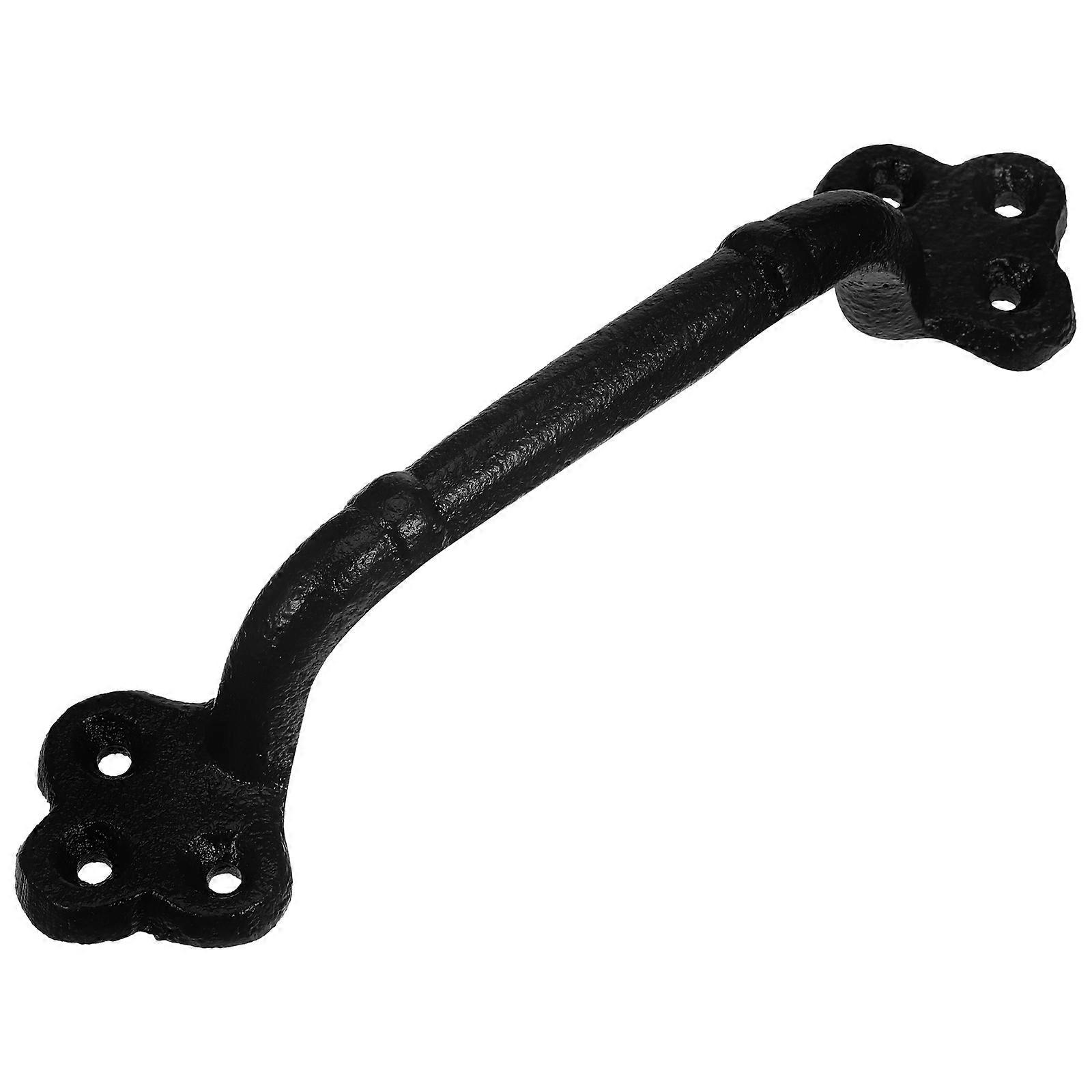 Durable Rectangular Cast Iron Door Pull Handle 2Pcs Ideal For Cabinet Upgrade And Drawer Installation In Classic Style