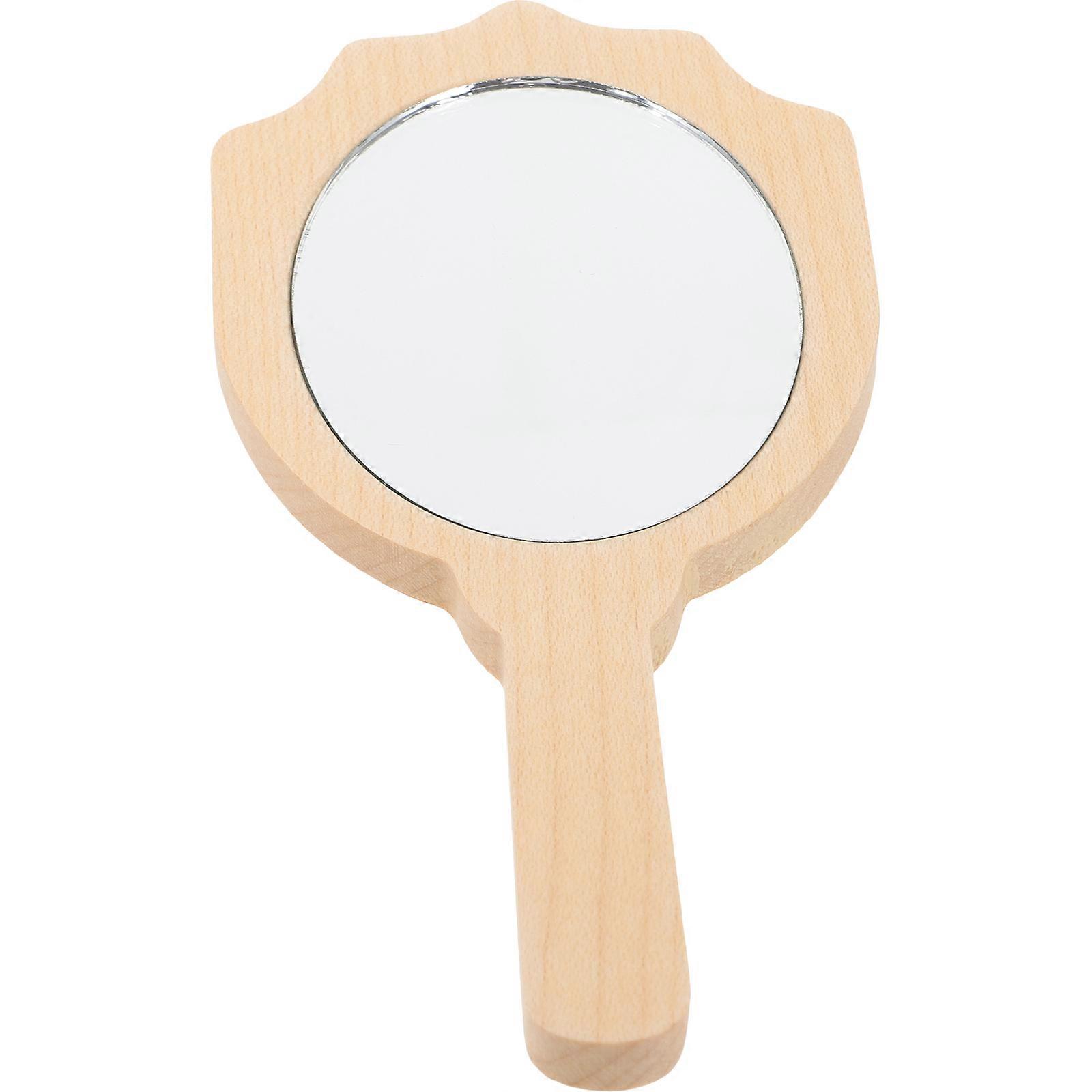 Handheld Vanity Mirror for Makeup Use 2Pcs Vintage Style Portable Mirror