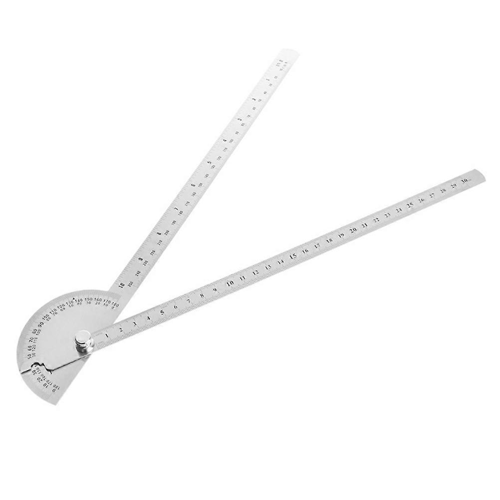 Protractor Stainless Steel Double Arm Tool for Measuring Use 2Pcs