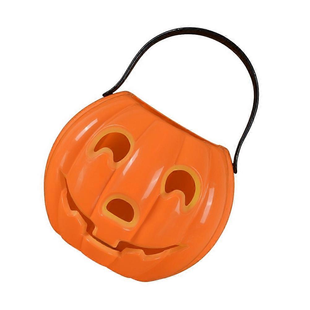 Pumpkin Gift Bucket for Candy Storage 2Pcs Light Up Halloween Buckets