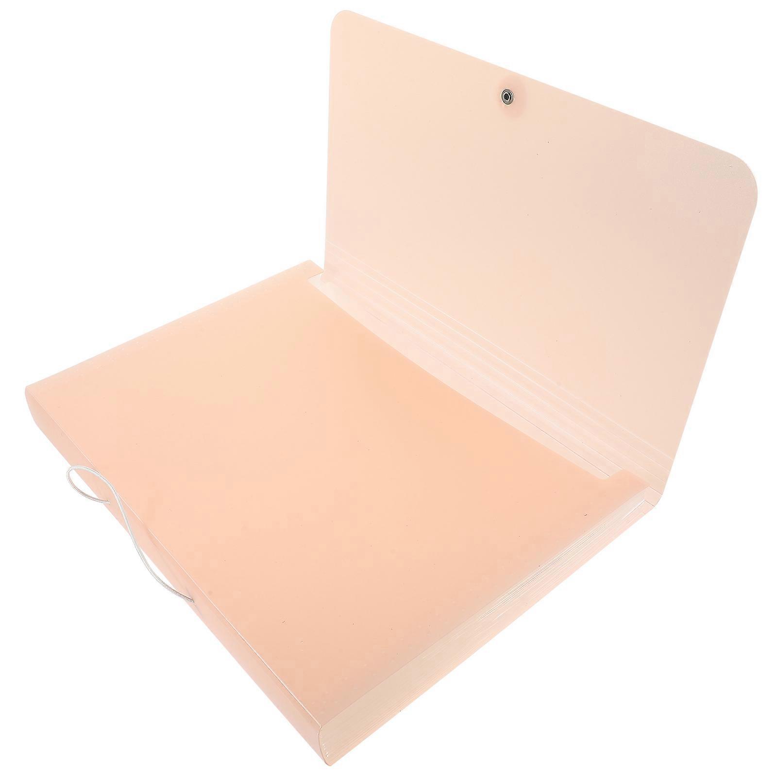 Pink Plastic Expanding File Folder Accordion Organizer for Storage 3Pcs