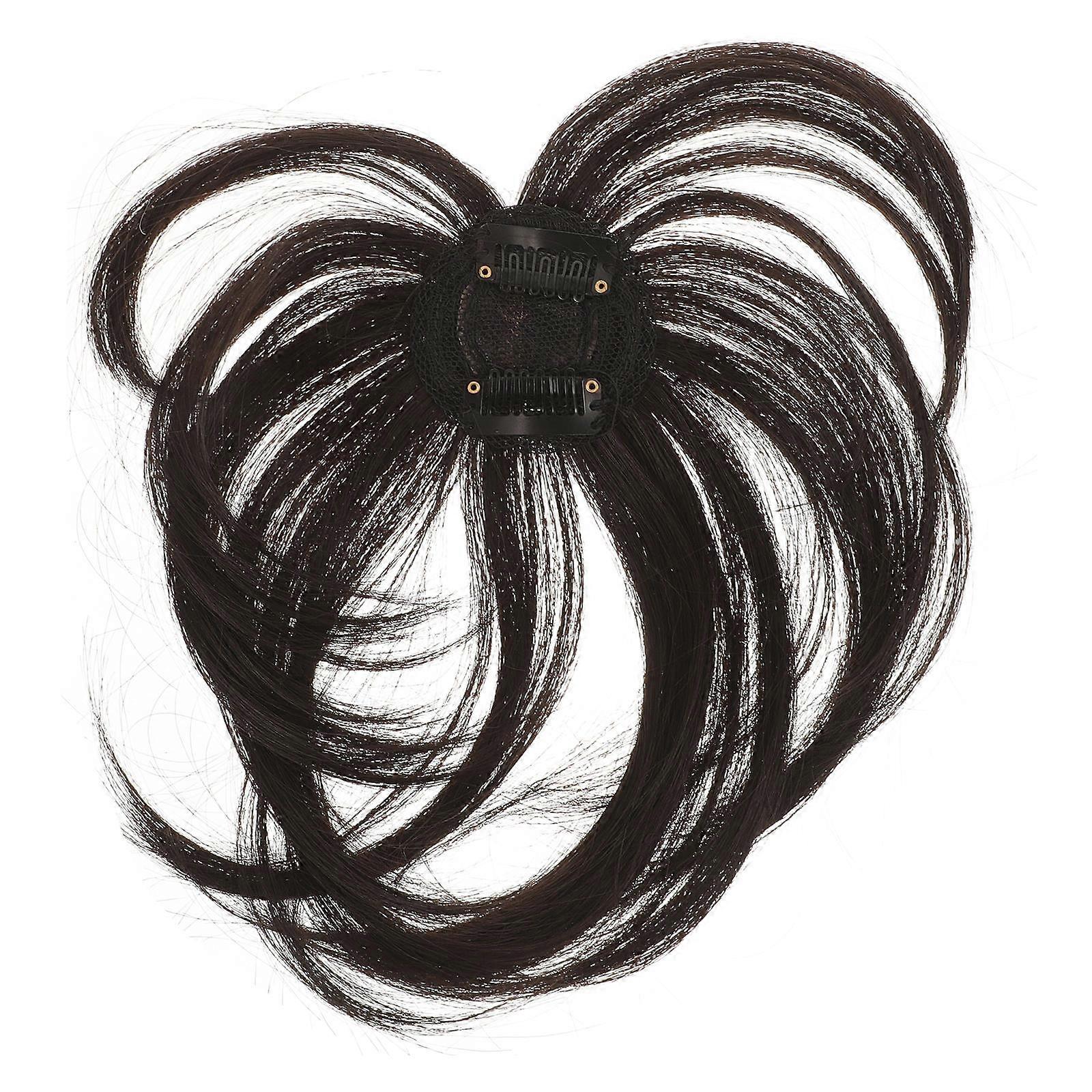 Hair Topper Synthetic Wiglet for Adding Extra Volume 2Pcs Black