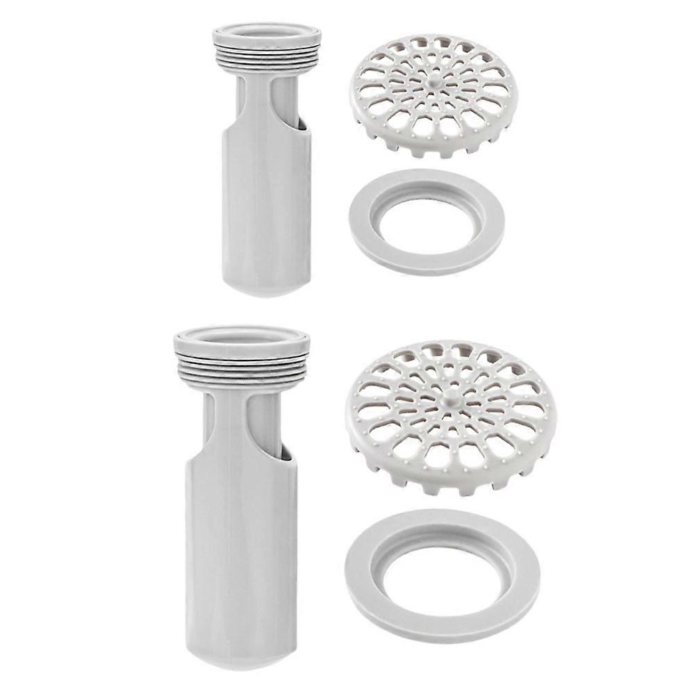 Bathroom Floor Drain Strainer Cover for Bathroom Use 4Pcs Grey