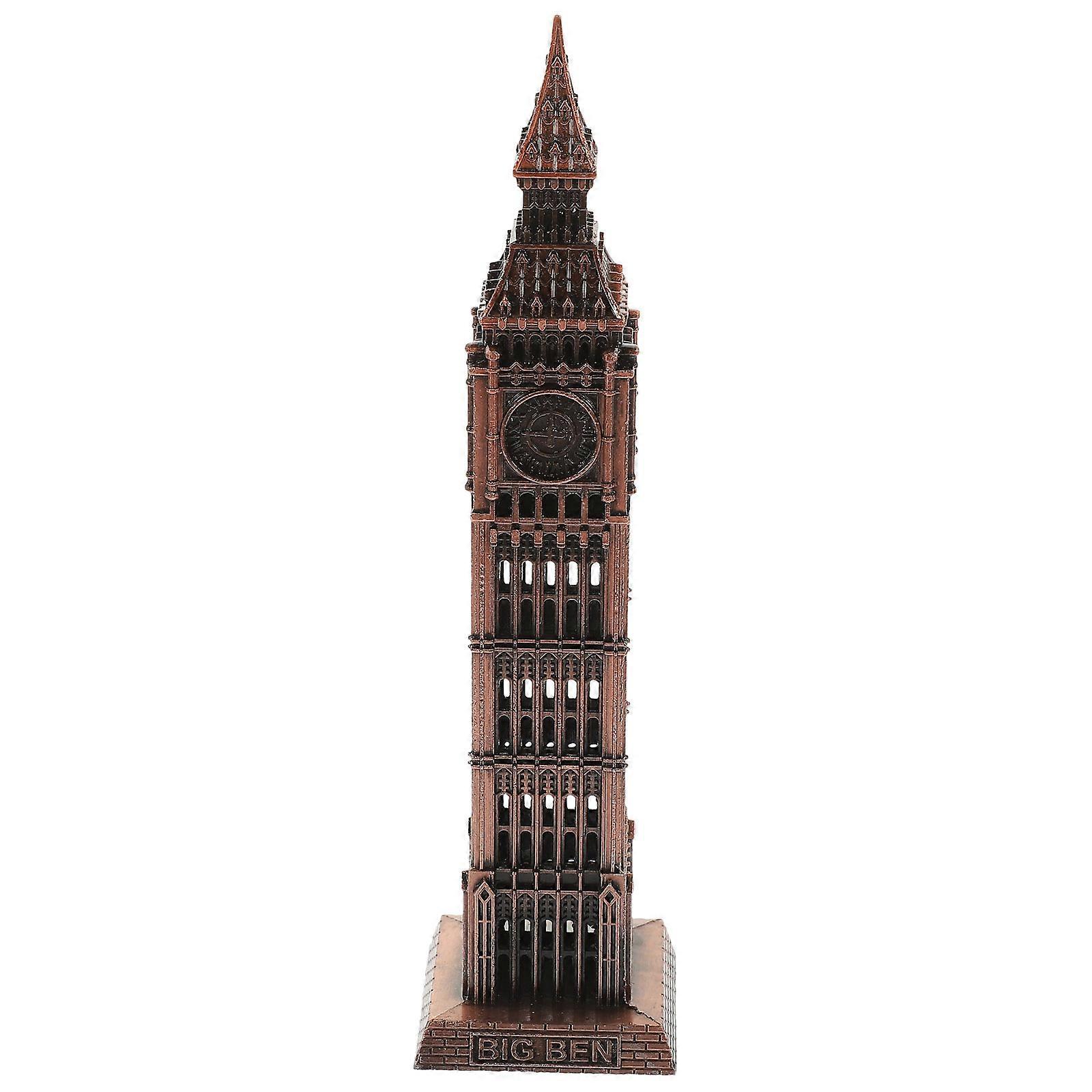 Big Architecture Model for Decoration 2Pcs Alloy Building Statue