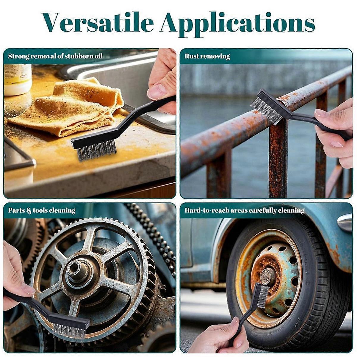 20 Pcs Mini Wire Brush Stainless Steel Brush Set