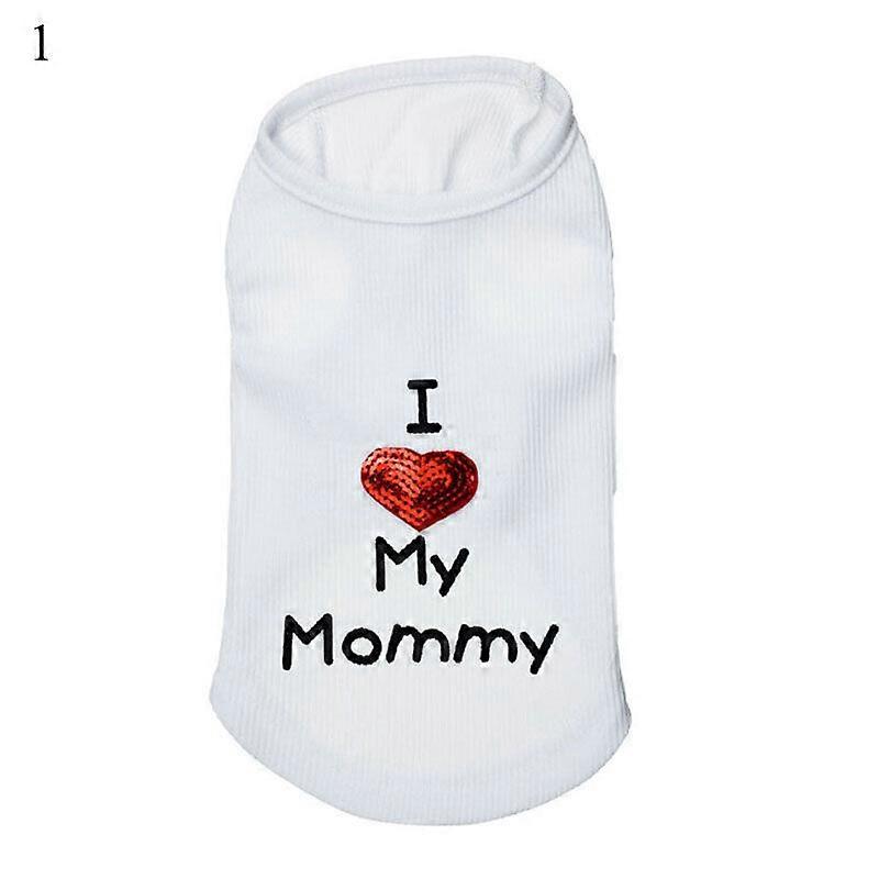 Hundkläder T-shirt Väst Kläder Valp Katt Söt Tryckt Kostymkläder