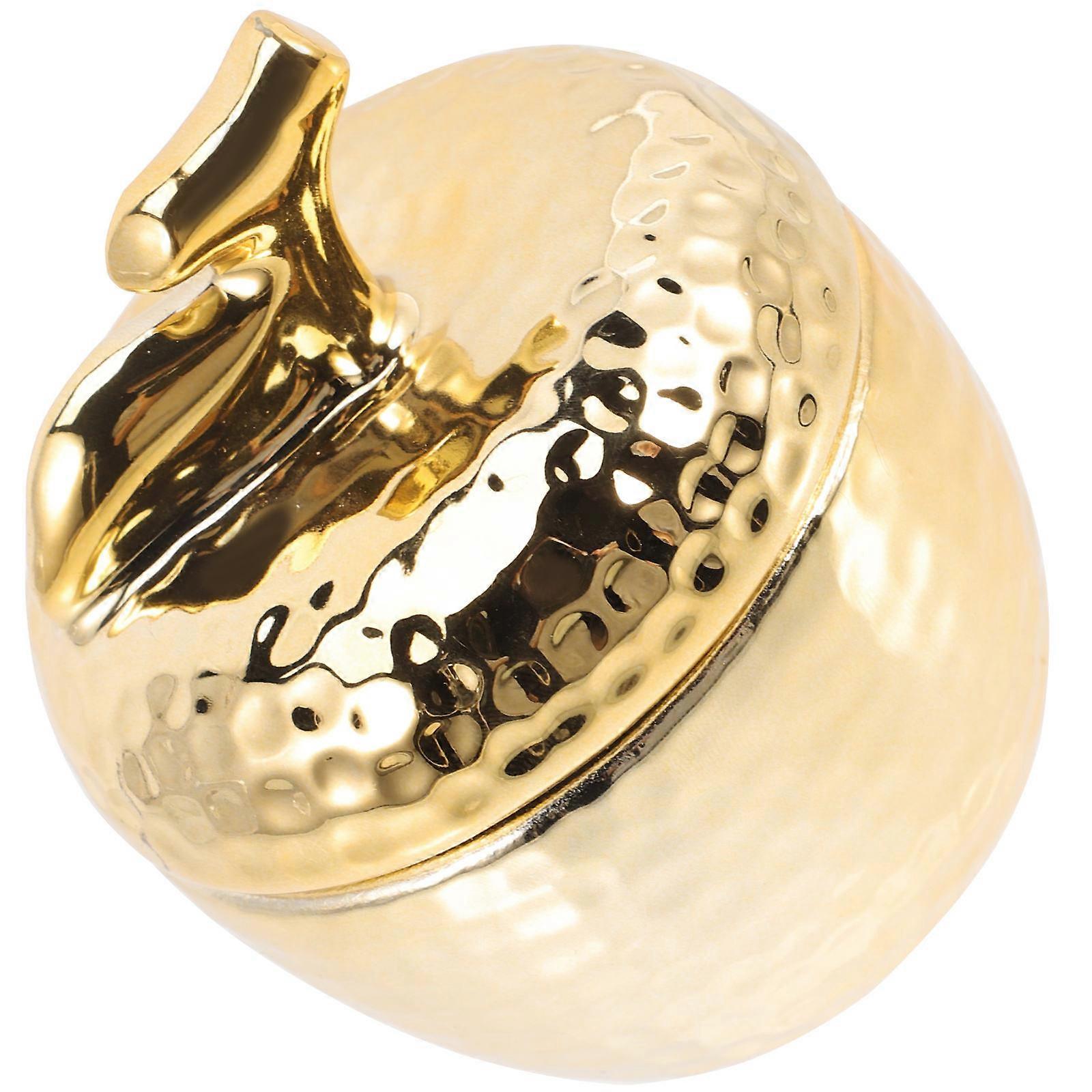 Golden Ceramic Candy Container for Multi-Function Jewelry 4Pcs