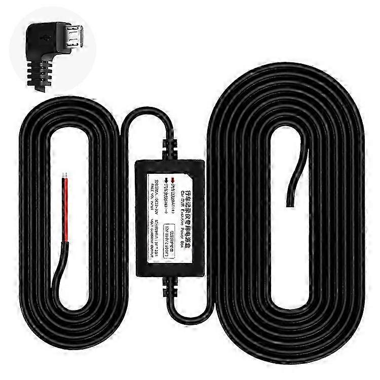 Car OBD Low-Voltage Protection Parking Monitor Power Cord 12V Turn 5V 2.5A Step-down Line, Specification: Micro Right Elbow 25-26