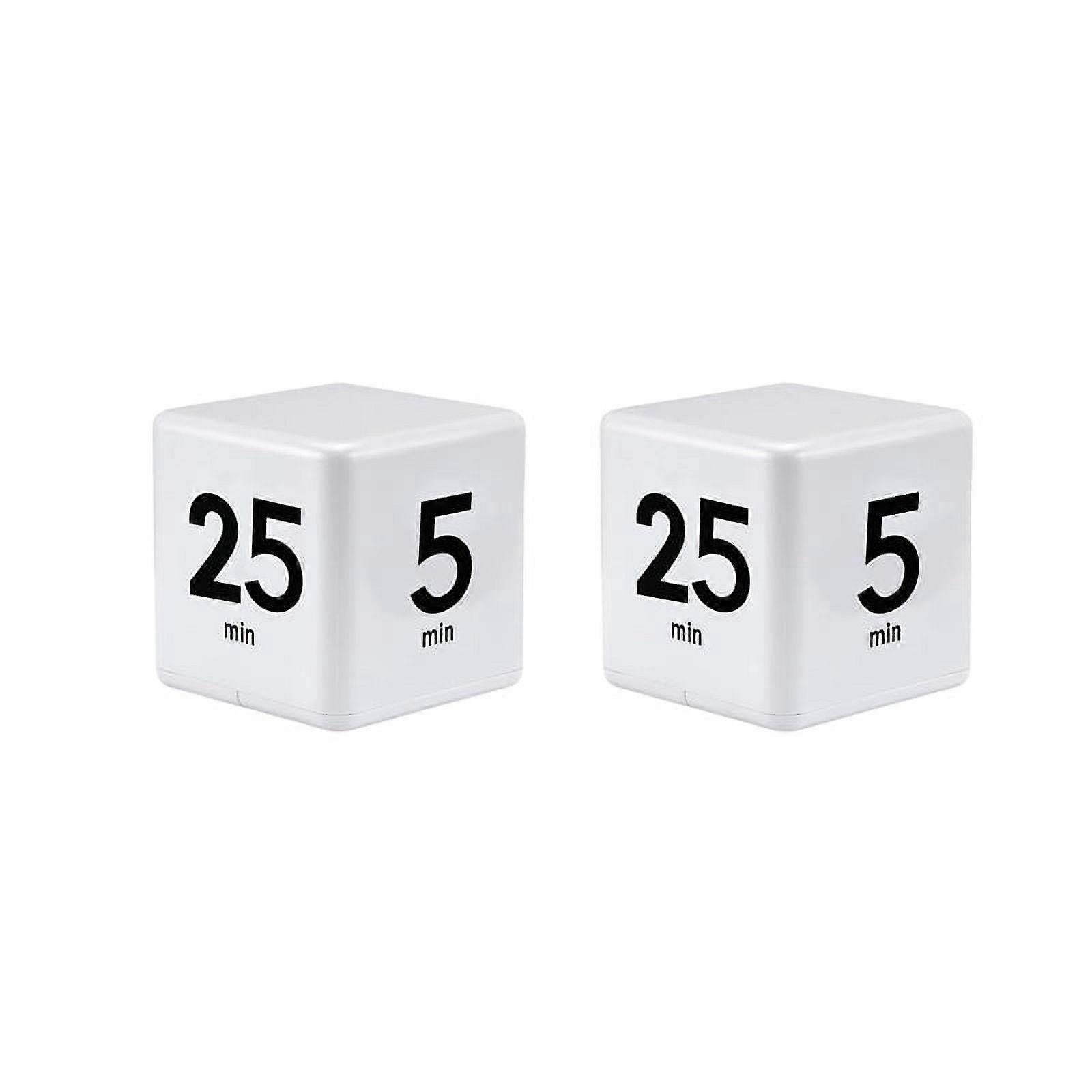 2X Cube Kitchen Time Management Sensor Flip Management Countdown 25-5-45-15 Minutes