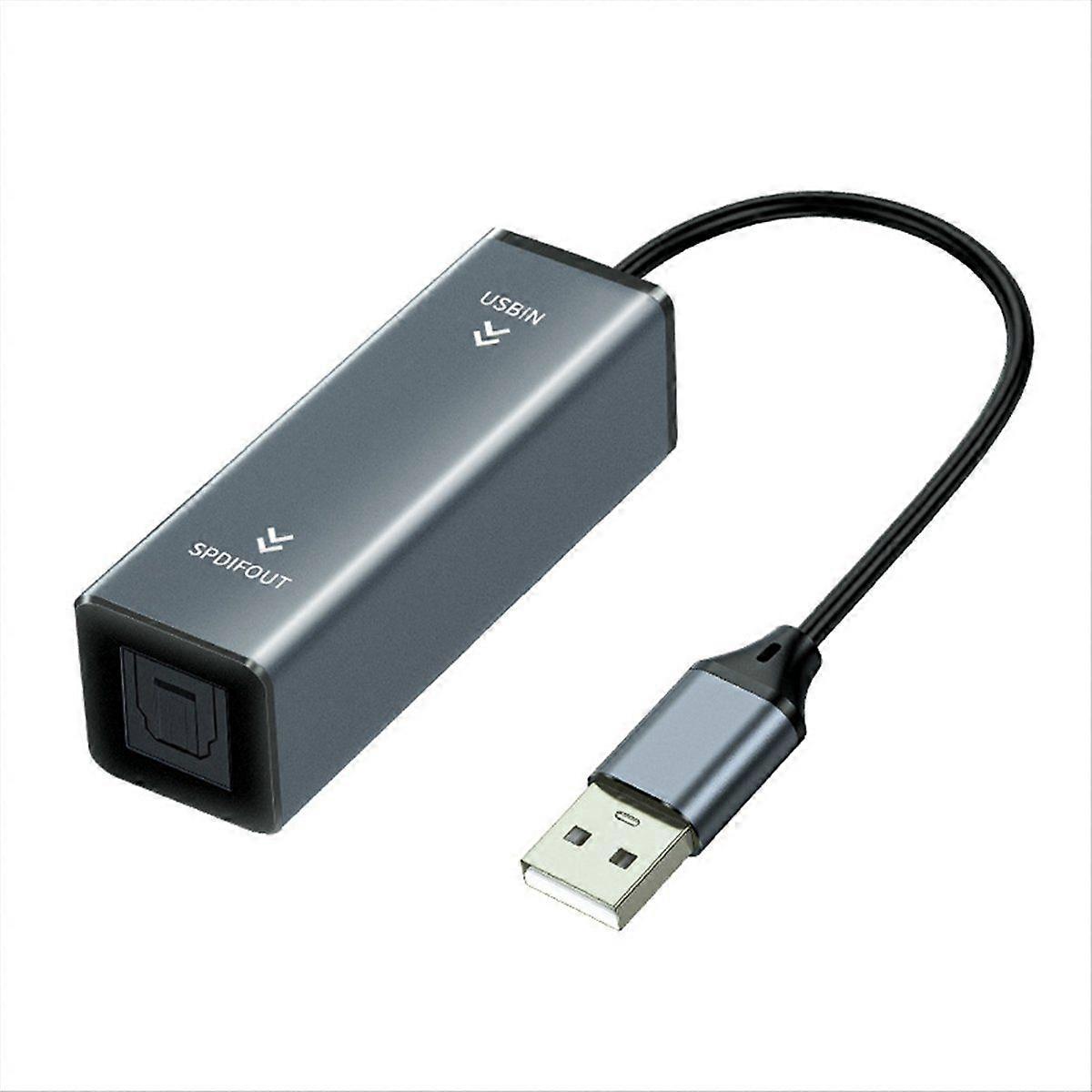 USB to Optical Audio Converter USB to SPDIF Adapter 24bit/96KHZ Audio Adapter for Connecting Laptop to Soundbar