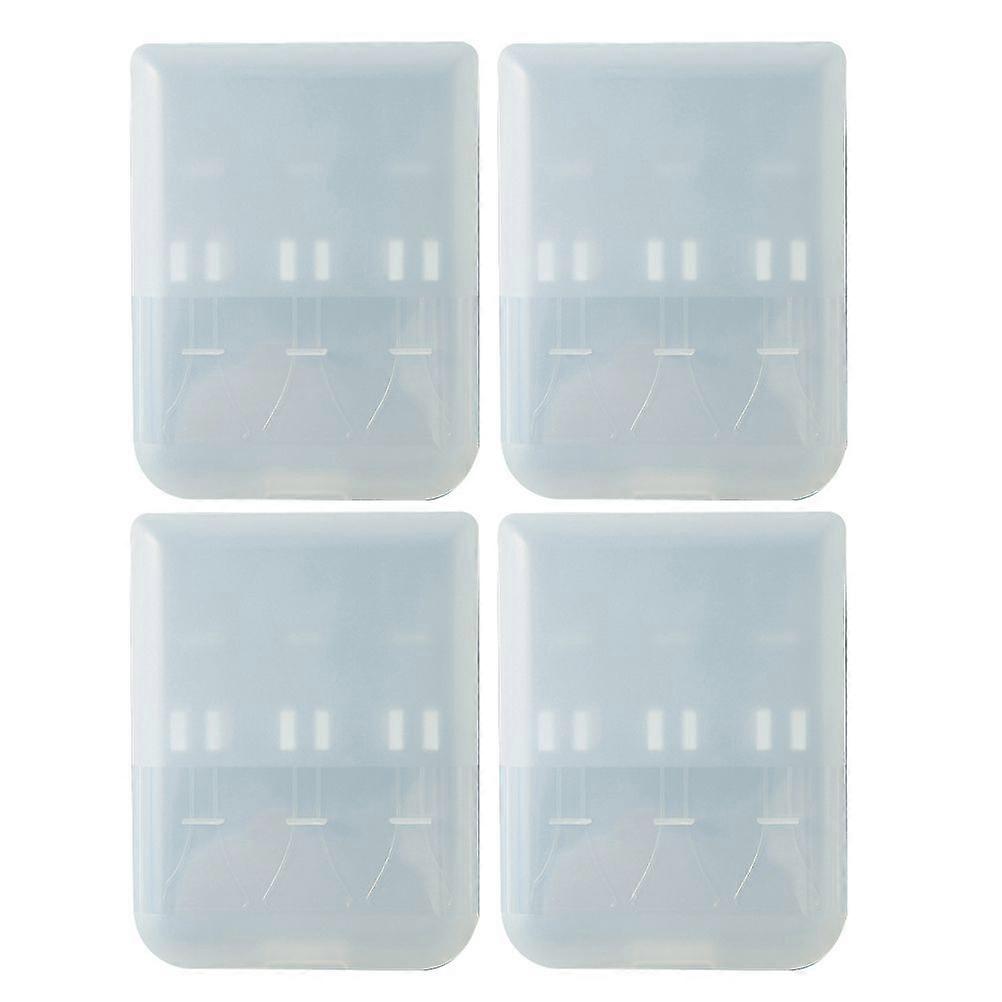 4pcs Tooth Brush Heads Storage Case Tooth Brush Head Box Brush Head Storage Container
