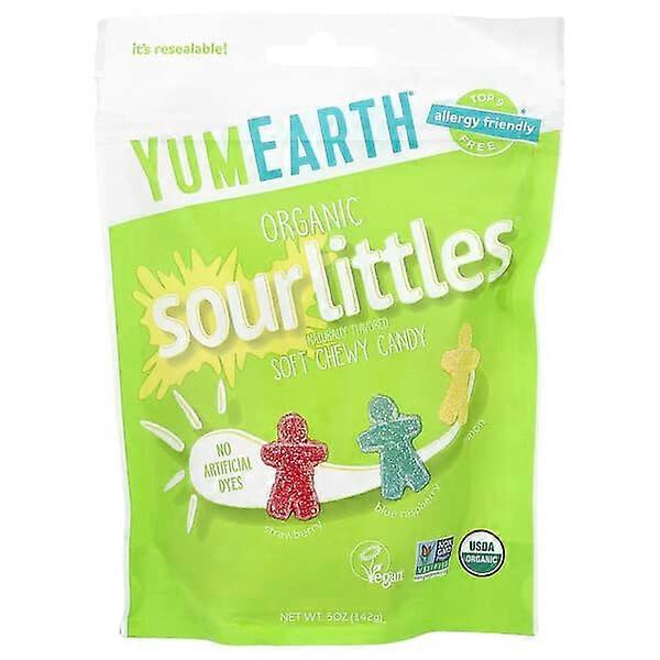 YumEarth, Organic Sour Littles, Soft Chew Candy, Strawberry, Blue Raspberry, Lemon, 5 oz (142 g)