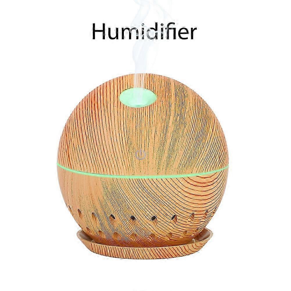 25-26 USB Hollow Humidifier 130ml Aromatherapy Diffuser with 7 LED Lights