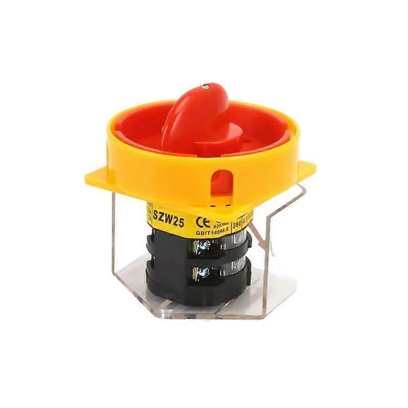 25A 2Pole Rotary Cam Switch, Off/On, 8Screw, Padlockable Power CutOff, Master Control, With Shell