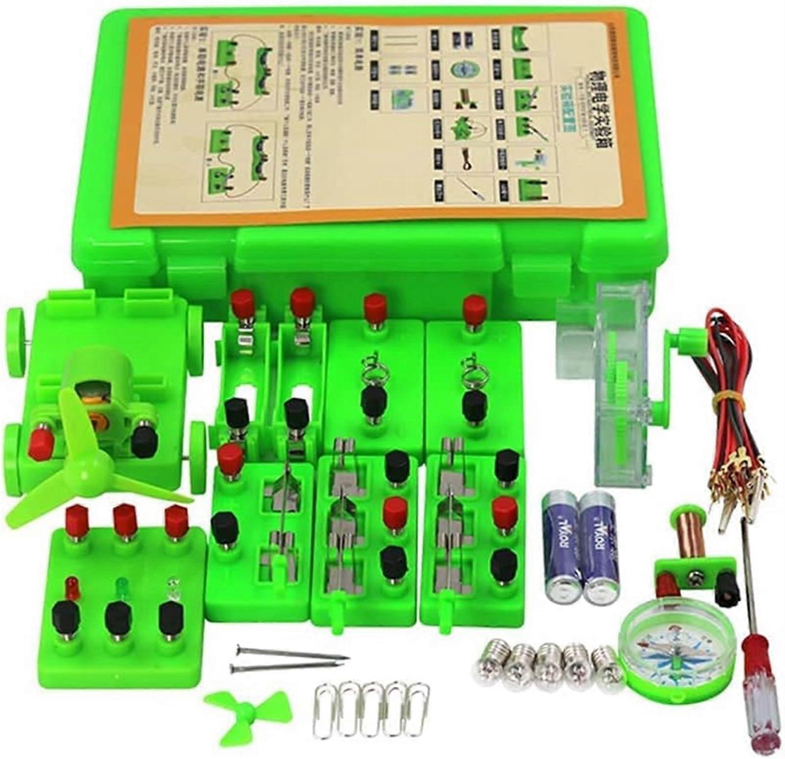 Electricity Experiment Box Circuit Kit With Magnetism Kit Traffic Light And Wind Power Experiments Educational STEM Kit