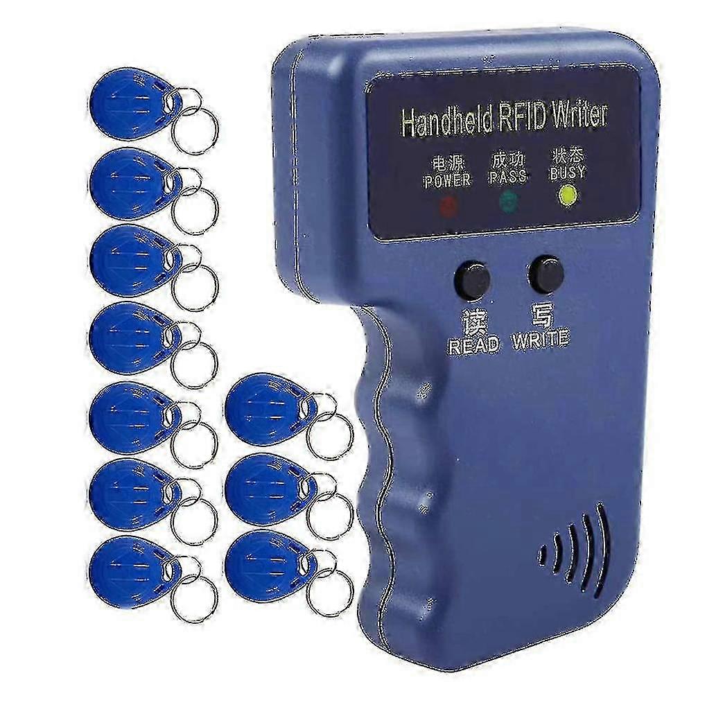 Handheld 125khz Rfid Reader Writer Duplicator Copier. Upgrade Id Card Cloner Programmer. With 10pcs 25-26s