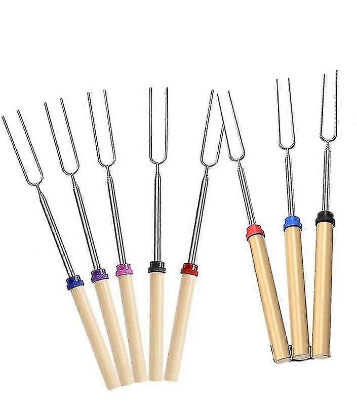 Grill Skewer Marshmallow Roasting Sticks Telescopic Skewers8pcs-random