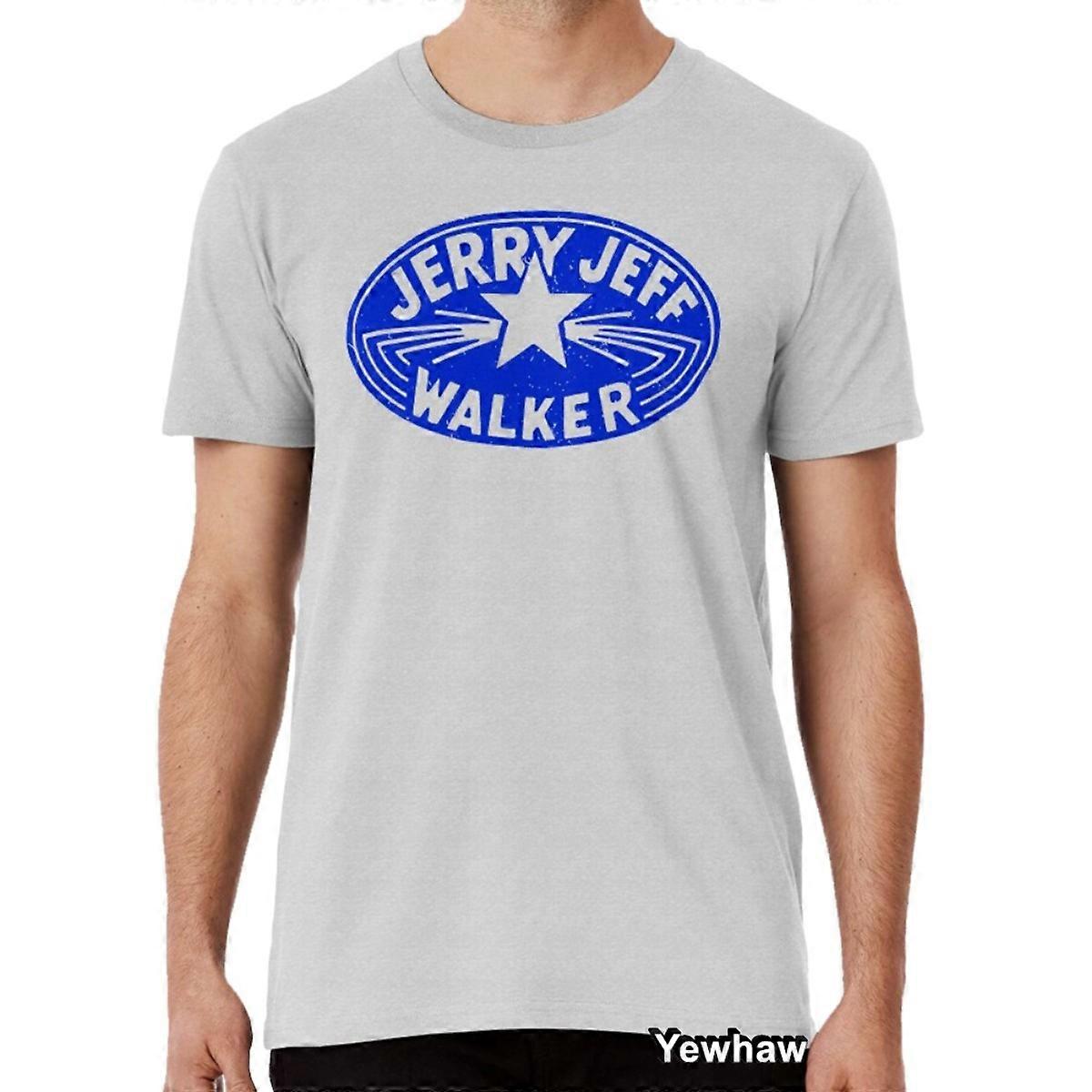 Jerry Jeff Walker mavi vintage logolu tişört