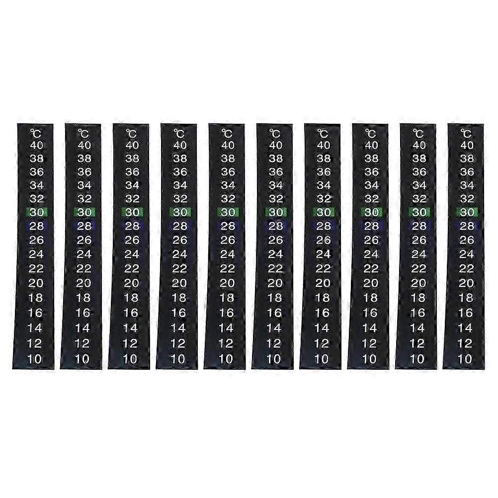 Stick On Temperature Strip Sticker Stripe Reptile Box Use Temperature Measuring Black 10Pcs