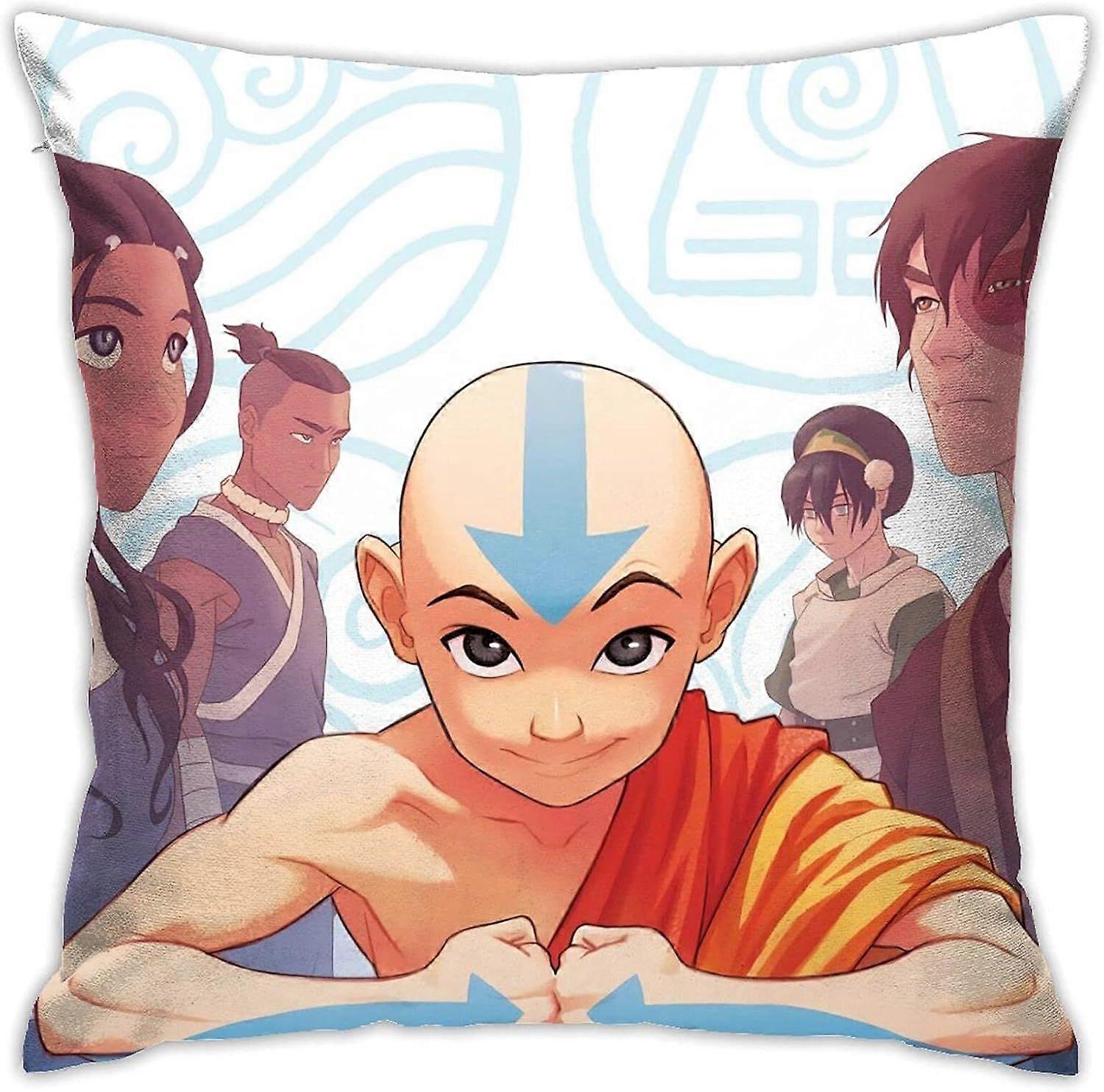 y619アバターザラストエアベンダーアニメ枕両面スタイリッシュな印刷スロー枕ケースソフト枕カバー寝室ソファ装飾クッションカバー18 "