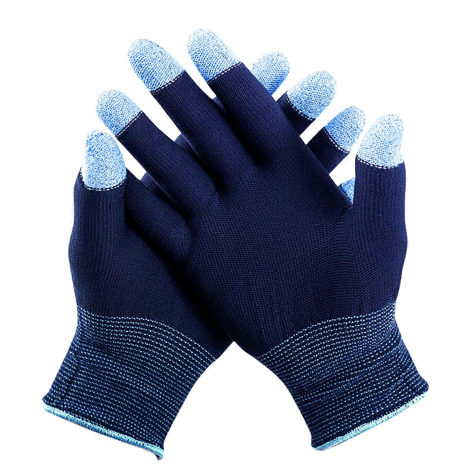 High Performances Gamer Finger Sleeves, Nonslip Breathable Fabric for Mobile Game Accurate Touch Screens Interaction 2x Multicolor