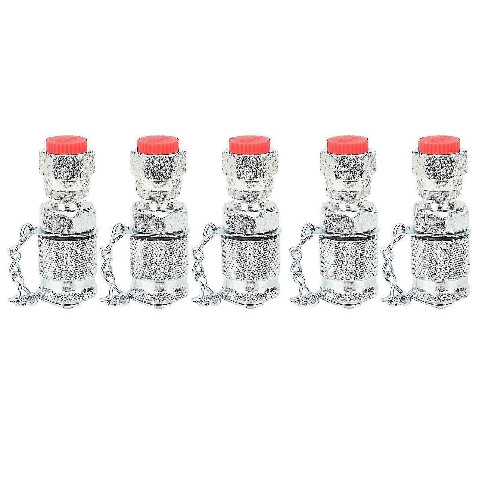 5Pcs Hydraulic Testing Adapter Thread Pressure Measuring Tester Connectors PT/PPT