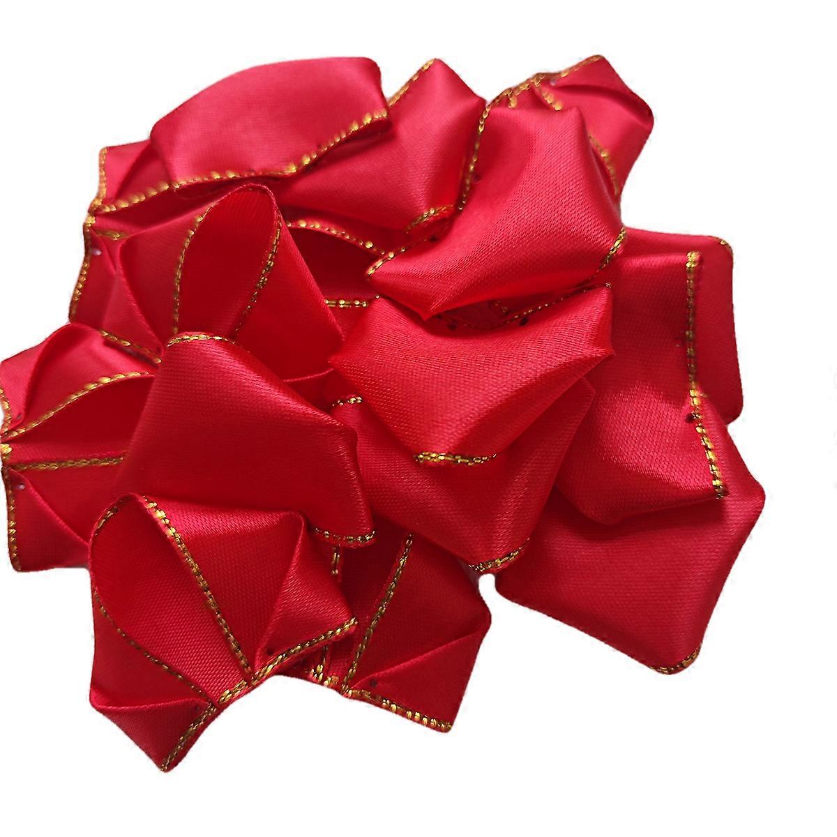 50pcs Gold Edge Satin Ribbon Rose Petals Half-Finished Kit Eternal Flowers Handmade Gift Materials DIY Bouquets Crafting  For Handcrafters