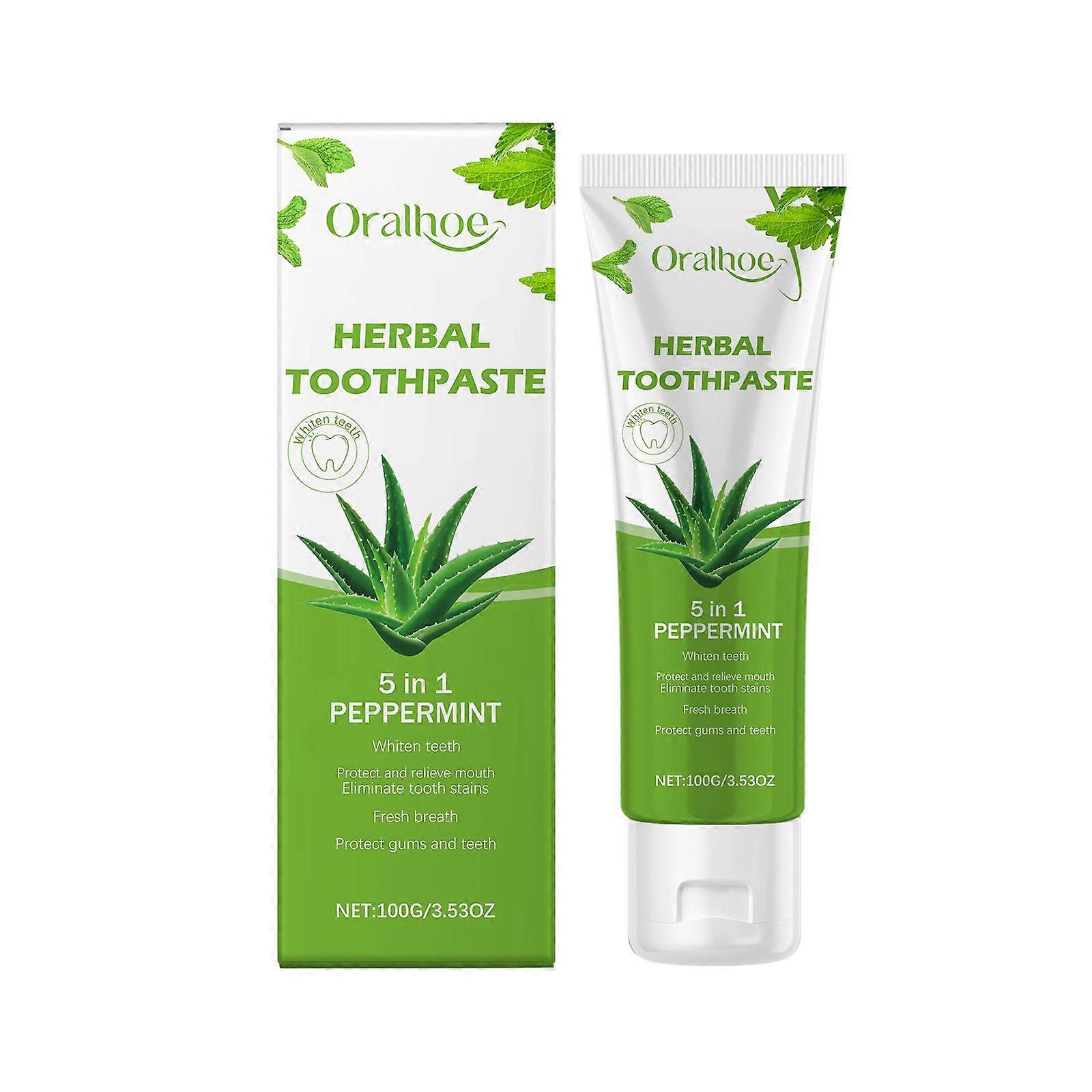 Oralhoe Aloe Vera Cleaning Toothpaste Gently Removes Tooth