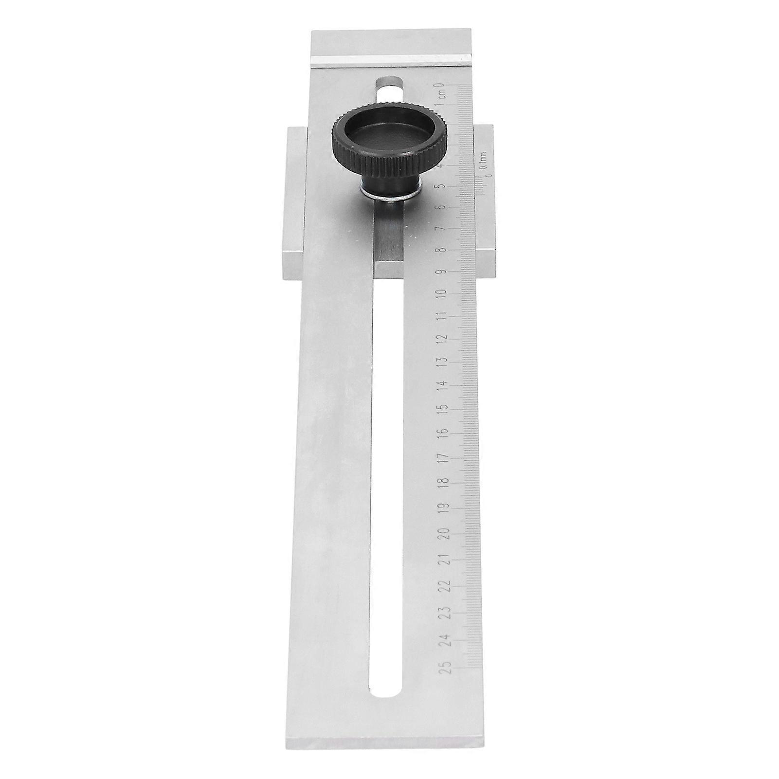 Hole Scribing Ruler 0250mm Woodworking Scribe CrossedOut Tool Carpentry Marker Line Gauge