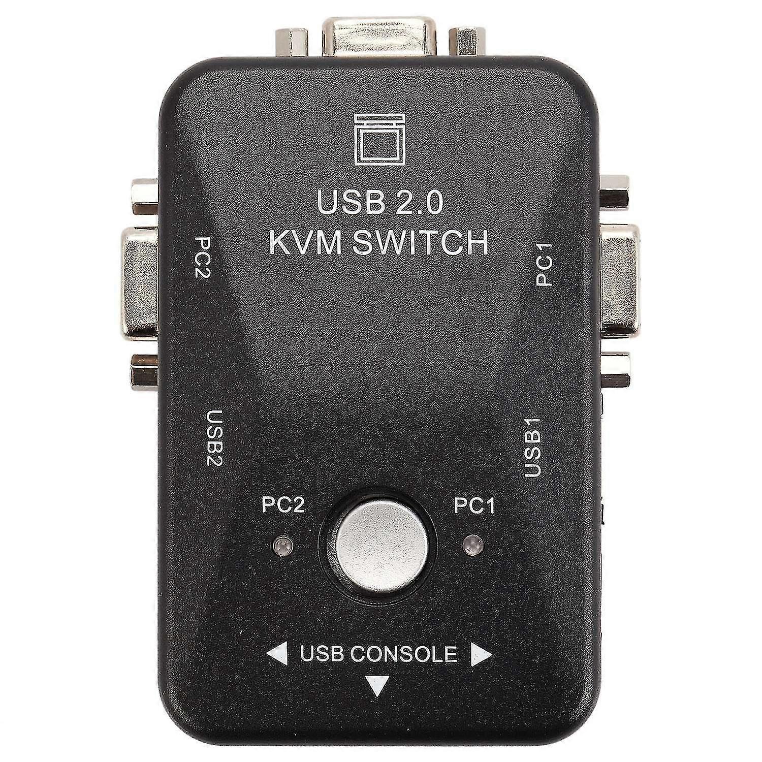 Usb Kvm Switch Switcher 2 Port Vga Svga Switch Box Usb 2.0 Mouse Keyboard 1920x1440 Switch Box