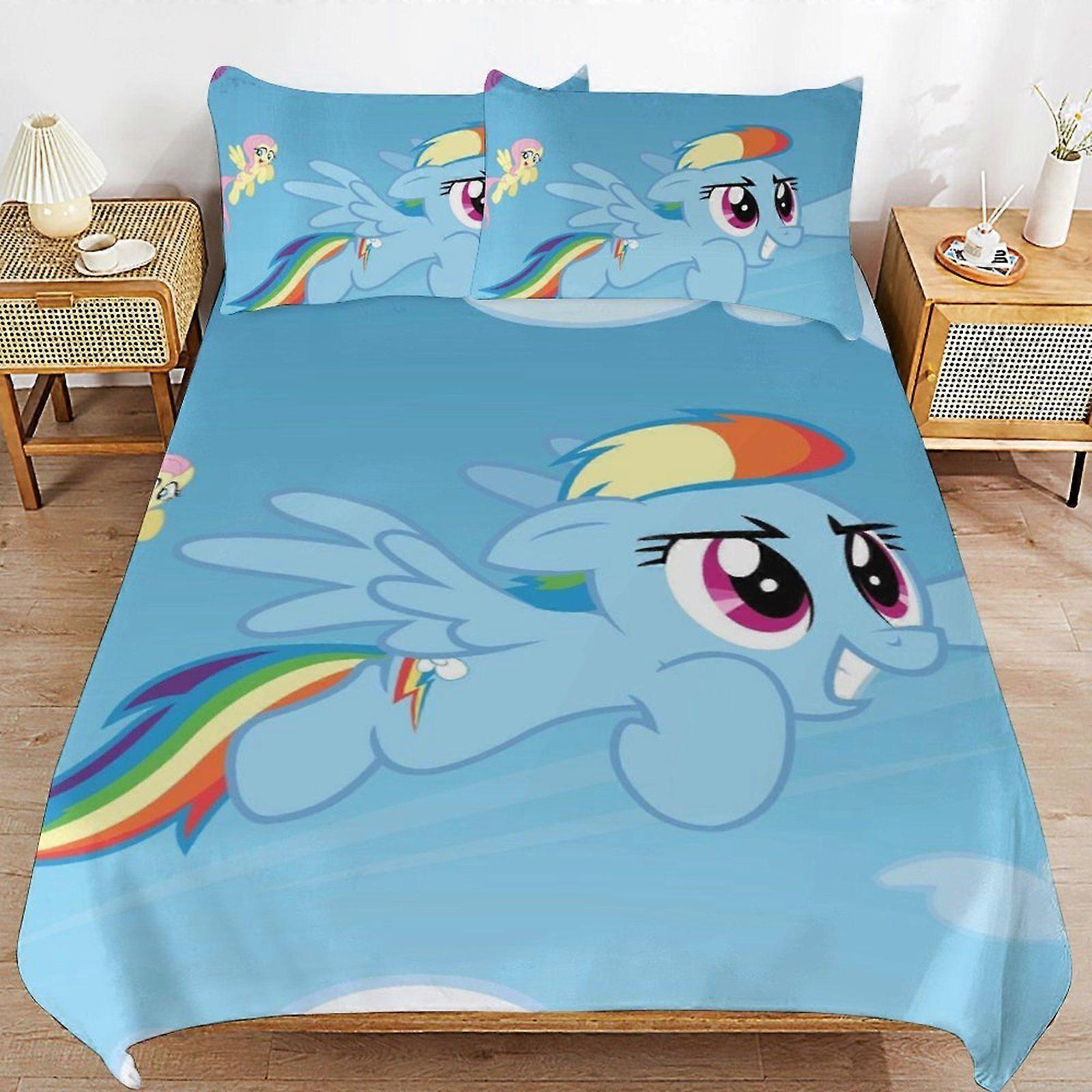 E599 My Little PonyFriendship is Magic Flexible Fit Bedding Ready Stitch Line Wrinkle Free Soft Zipper Duvet Cover Sets Use Case F599