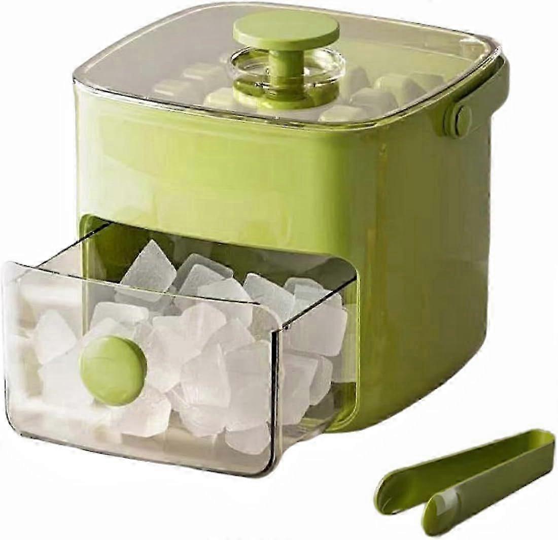2-Layer Ice Cube Trays with Lid and Bin - Easy-Release Moulds for Freezer, Perfect for Drinks, Smoothies, and Juices