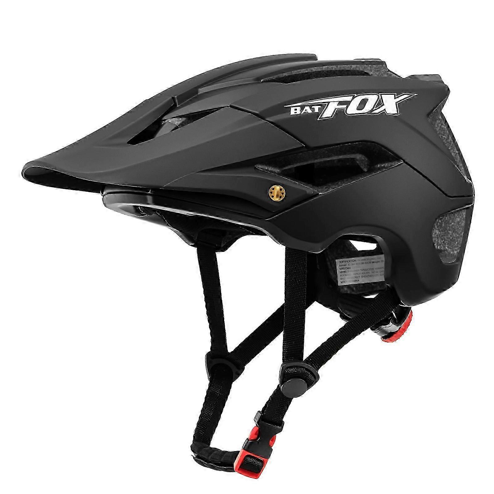 Batfox MTB خوذة الدراجة خوذة الدراجة الجبلية جيدة التهوية خوذة أنيقة غير لامع تصميم قابل للتعديل للجنسين للبالغين والمراهقين خوذة ركوب الدراجات