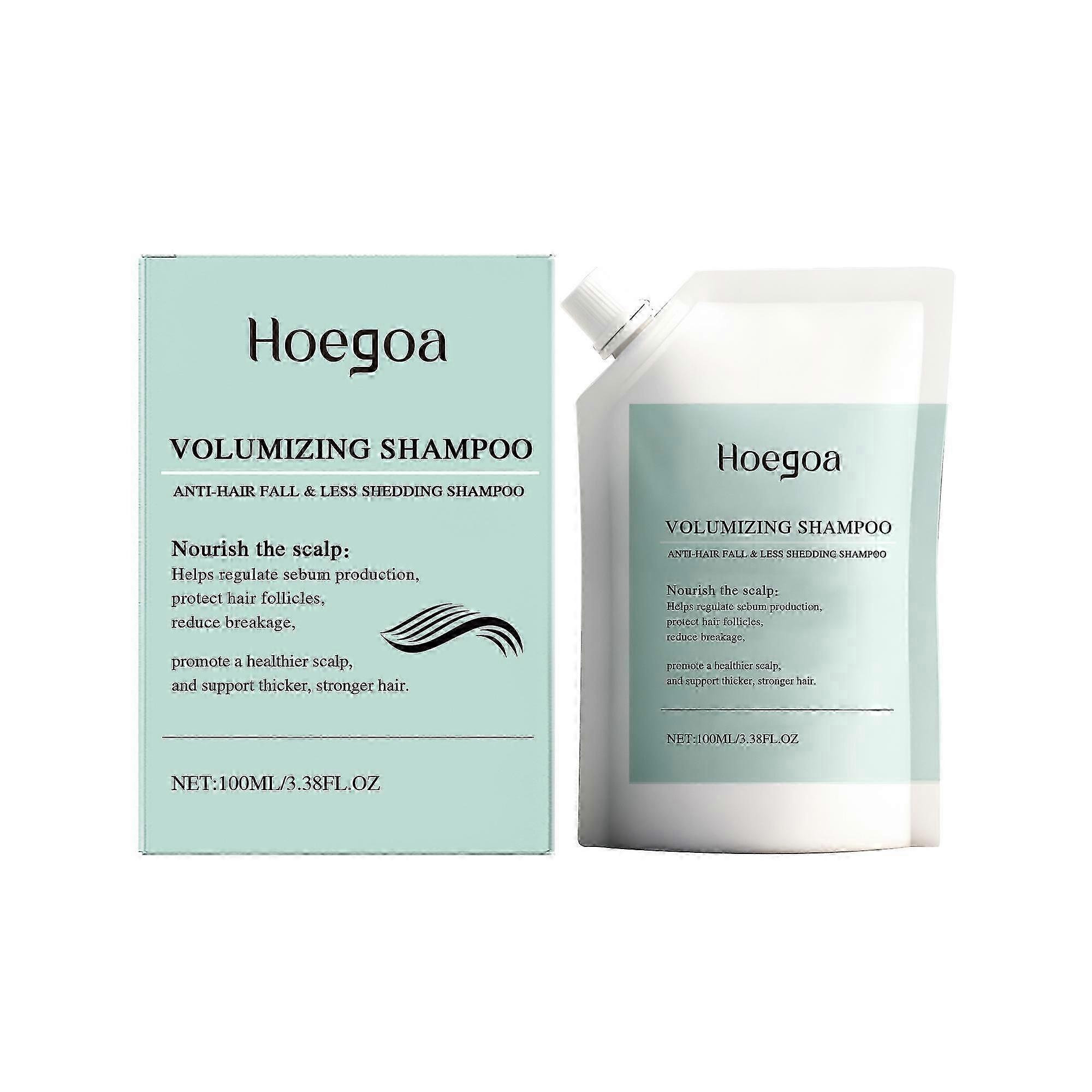 Hoegoa Fluffy Shampoo Gentle Cleansing Scalp Natural & Fluffy Plump Soft And Shiny Daily Hair Care
